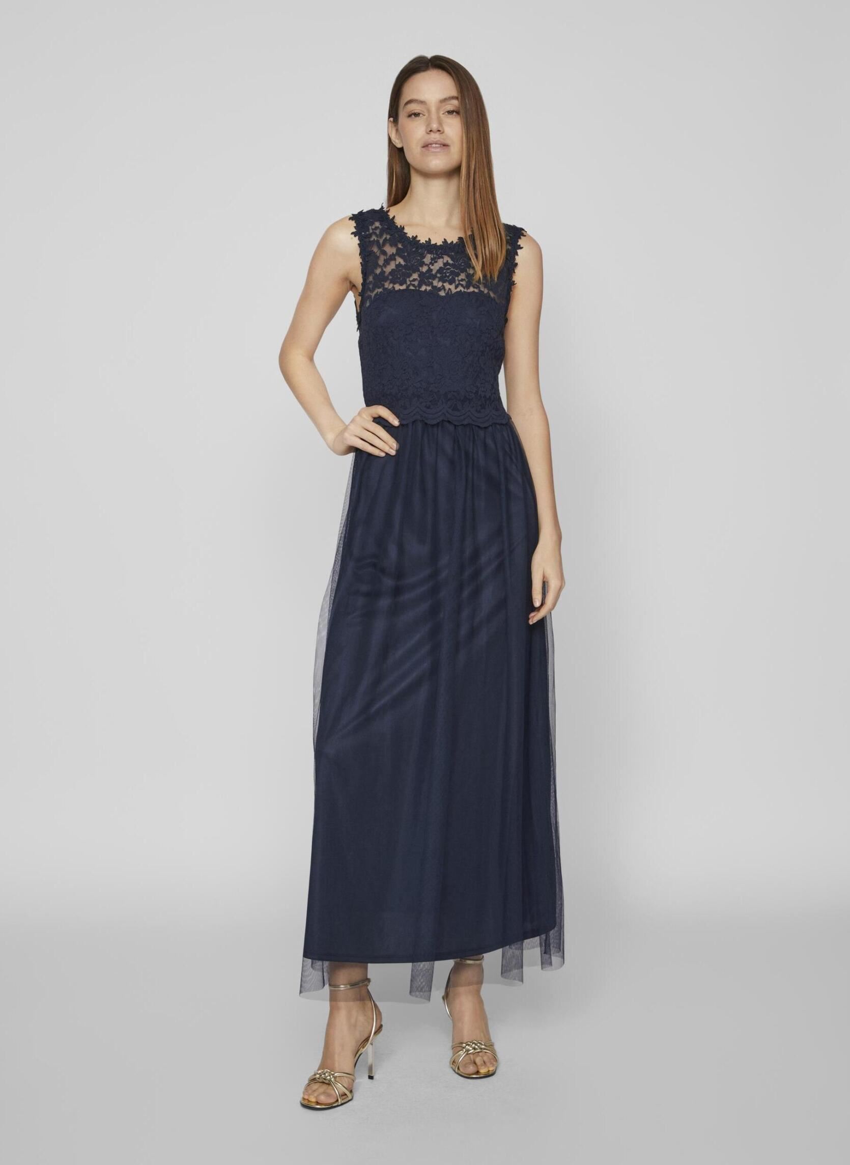 Robes Vilynnea Maxi Dress - Noos femme bleu Vila Robes Vilynnea Maxi Dress - Noos femme bleu Total Eclipse