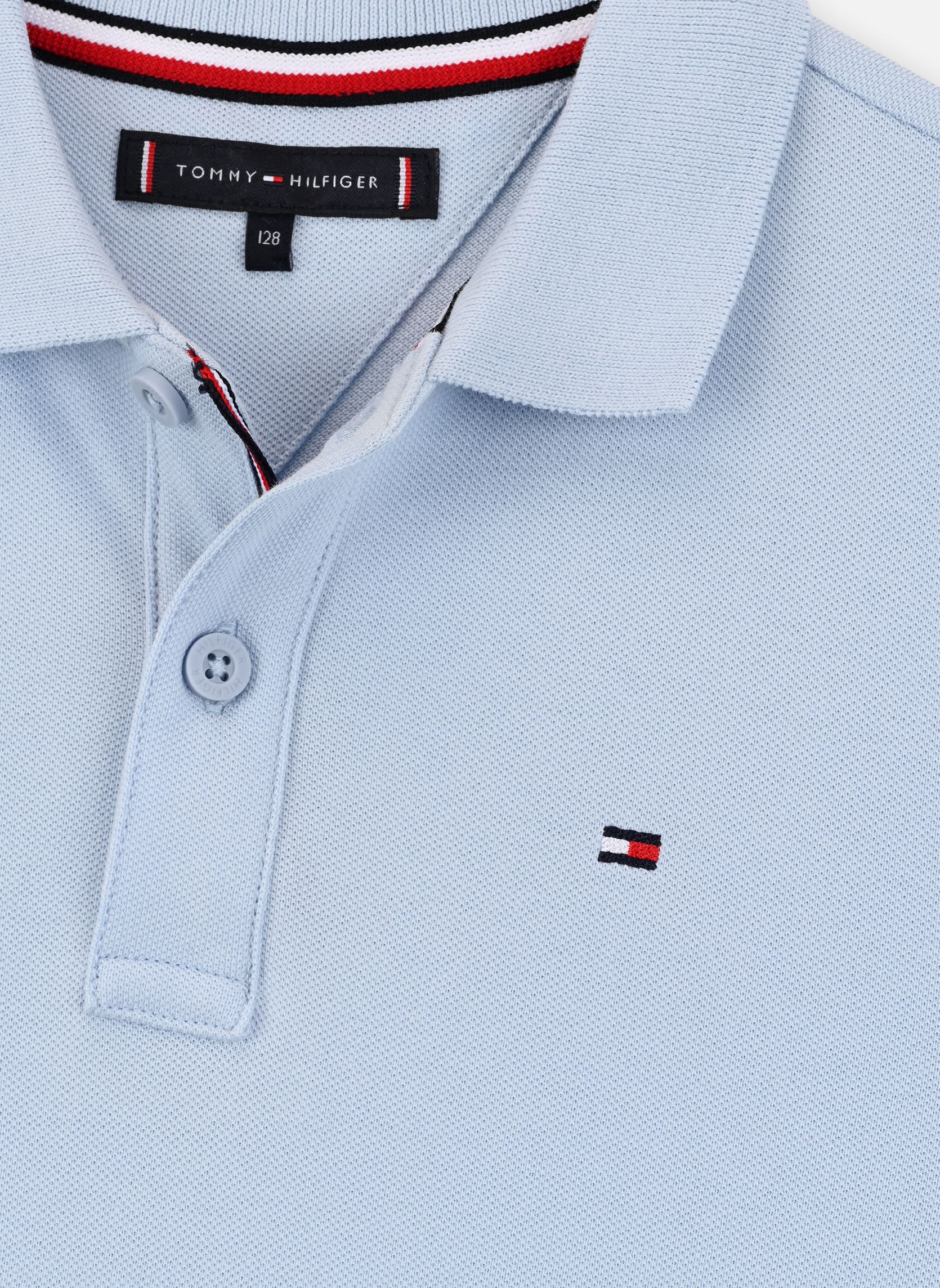 Polo's Flag Polo S/S jongens blauw Tommy Hilfiger Polo's Flag Polo S/S jongens blauw BREEZY BLUE