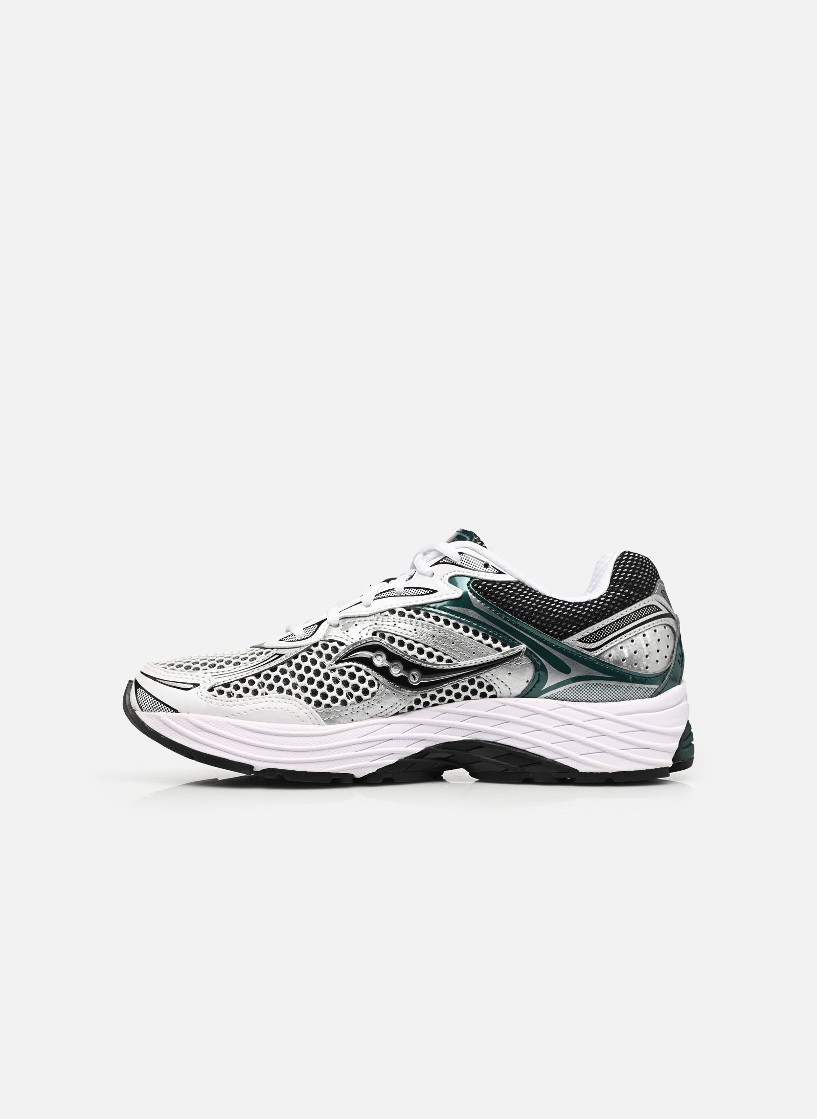 Lage sneakers Progrid Omni 9 M heren zilver Saucony Lage sneakers Progrid Omni 9 M heren zilver WHITE/PINE GREEN