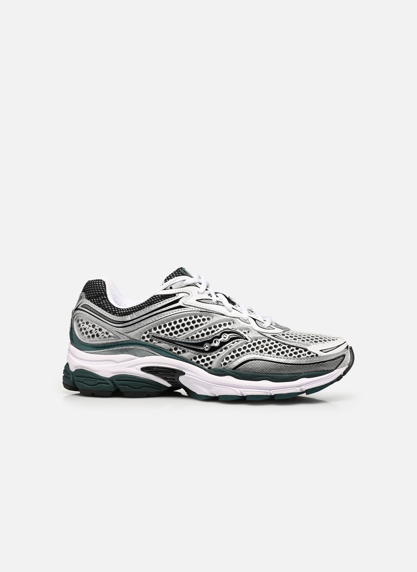 Lage sneakers Progrid Omni 9 M heren zilver Saucony Lage sneakers Progrid Omni 9 M heren zilver WHITE/PINE GREEN