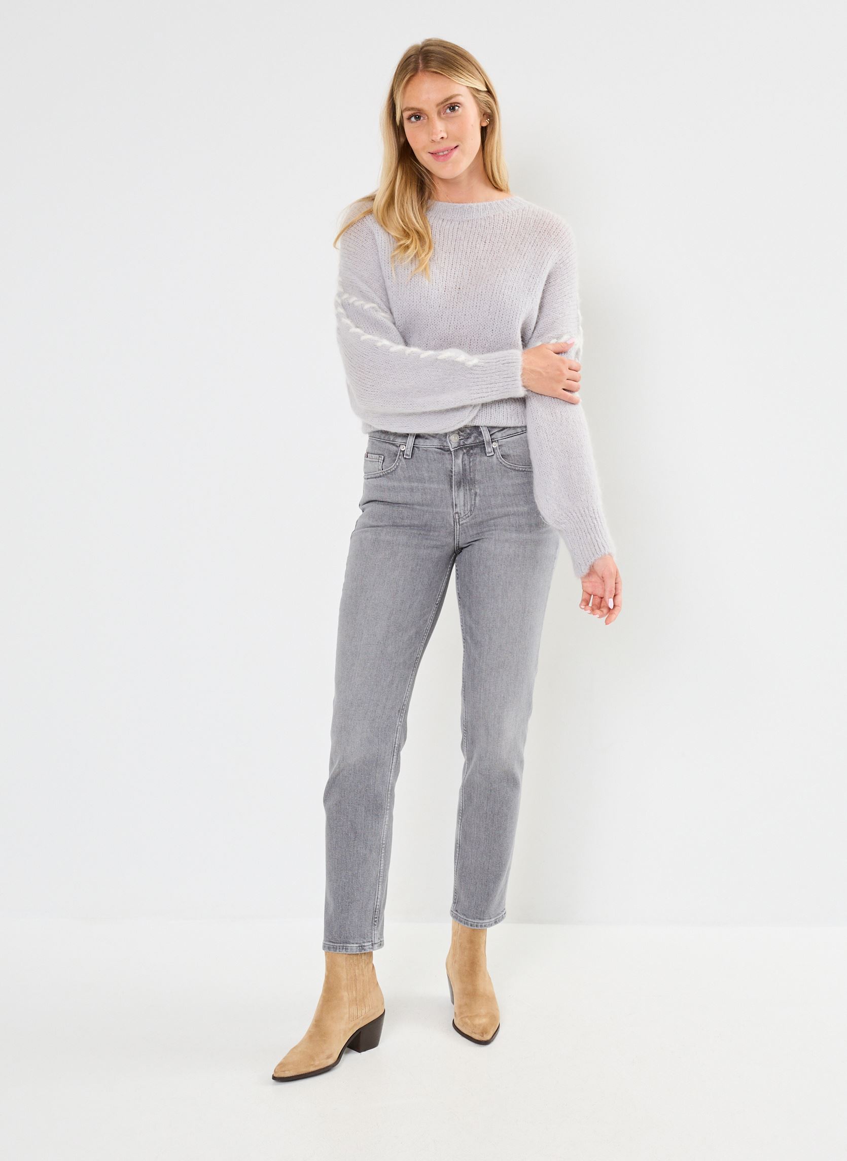 Jeans droit Classic Straight Rw femme gris Tommy Hilfiger Jeans droit Classic Straight Rw femme gris GYA
