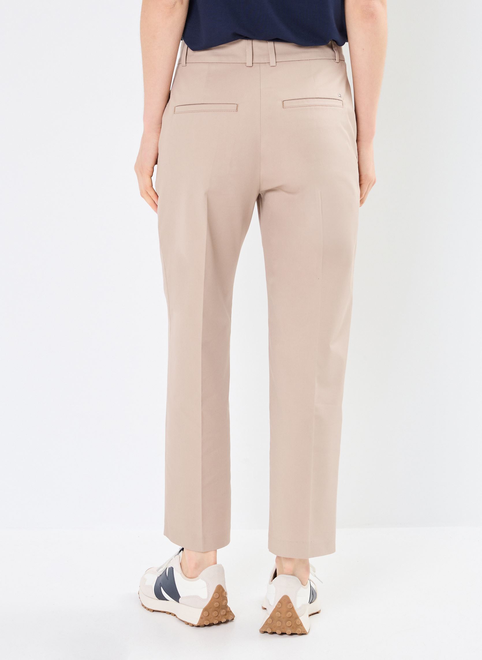 Pantalons chinos Slim Straight Co Chi femme beige Tommy Hilfiger Pantalons chinos Slim Straight Co Chi femme beige BEIGE