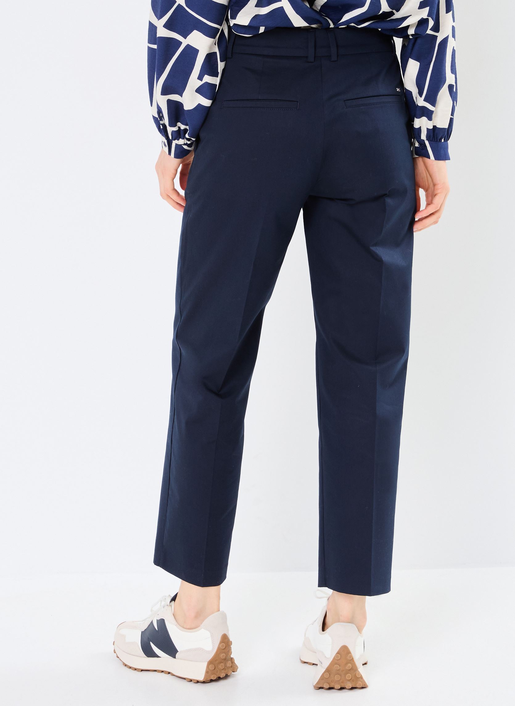 Pantalons chinos Slim Straight Co Chi femme bleu Tommy Hilfiger Pantalons chinos Slim Straight Co Chi femme bleu DARK NIGHT NAVY