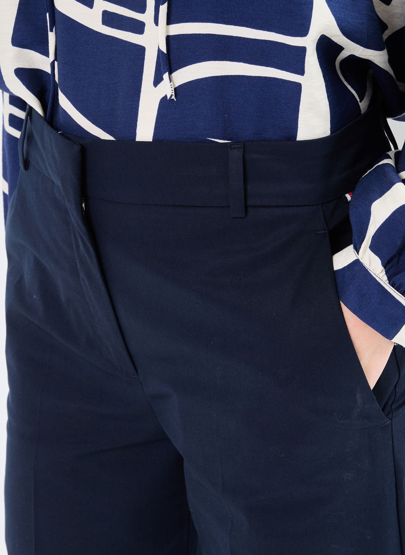 Pantalons chinos Slim Straight Co Chi femme bleu Tommy Hilfiger Pantalons chinos Slim Straight Co Chi femme bleu DARK NIGHT NAVY
