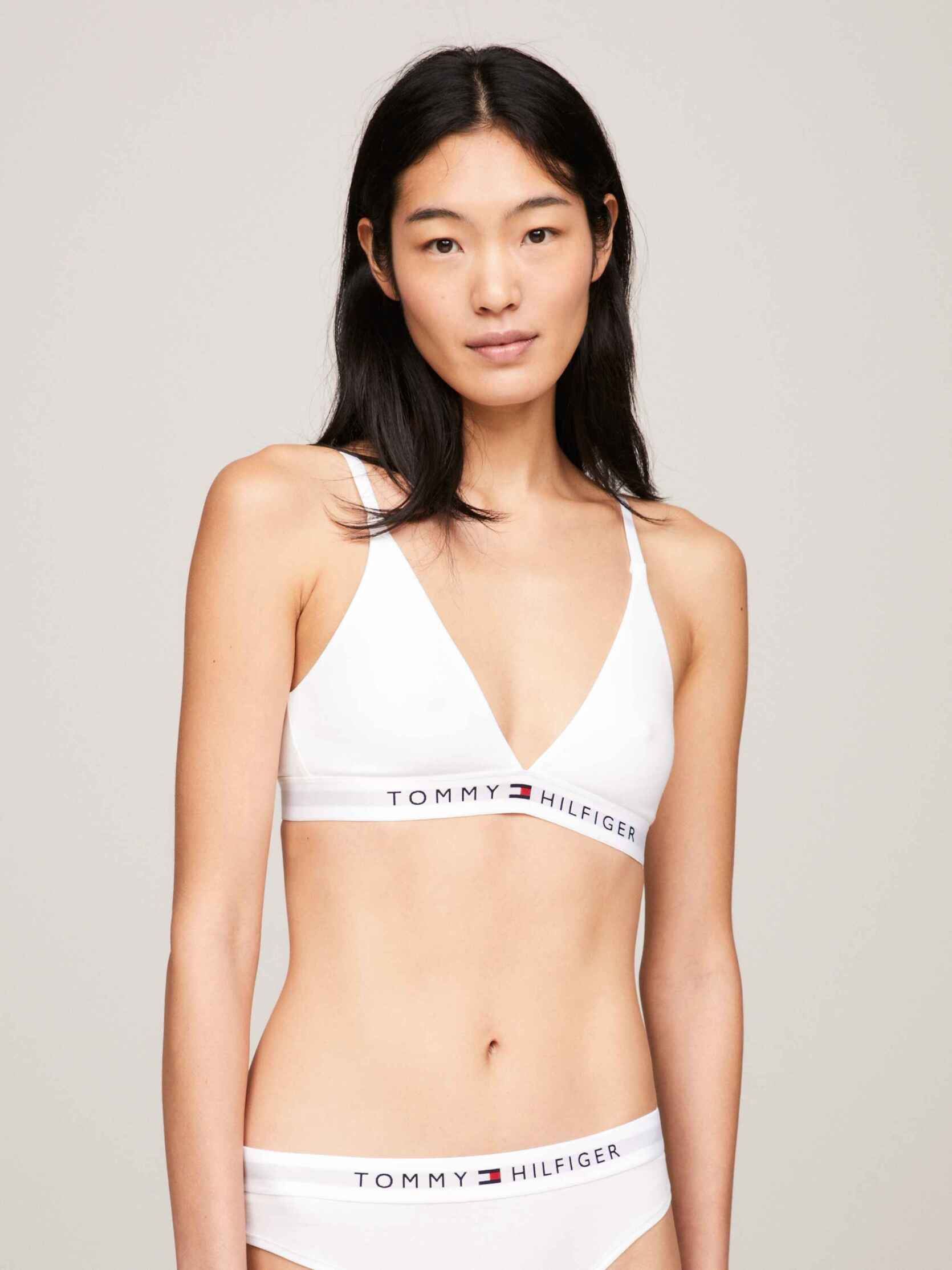 Brassières de Sport Unlined Triangle UW0UW04144 femme blanc Tommy Hilfiger Brassières de Sport Unlined Triangle UW0UW04144 femme blanc WHITE