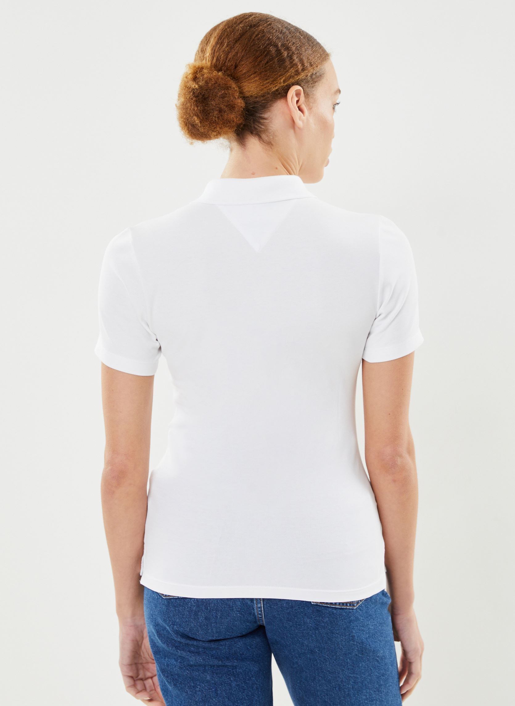 Polos manches courtes 1985 Slim Pique Polo WW0WW42047 femme blanc Tommy Hilfiger Polos manches courtes 1985 Slim Pique Polo WW0WW42047 femme blanc TH OPTIC WHITE