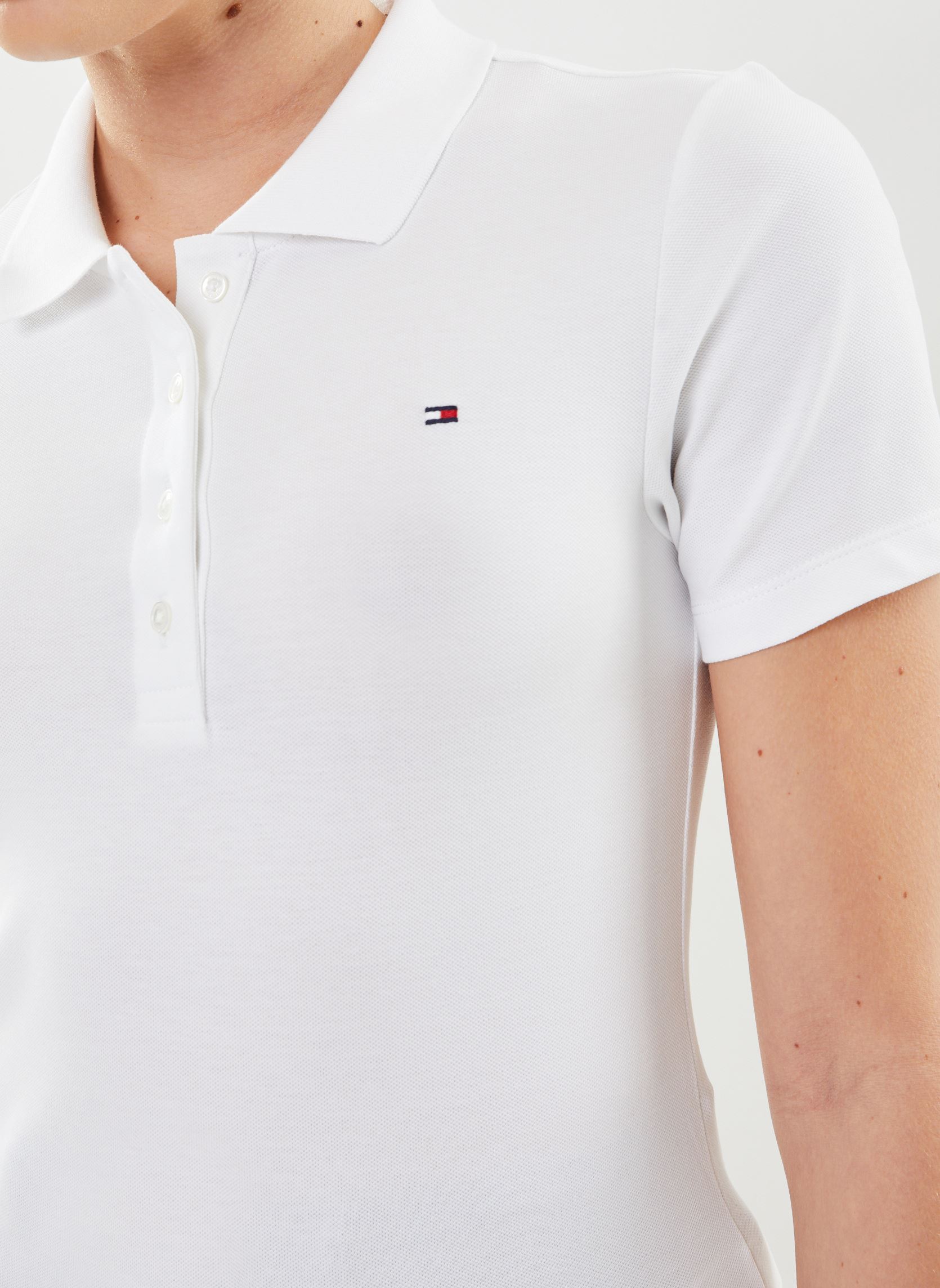 Polos manches courtes 1985 Slim Pique Polo WW0WW42047 femme blanc Tommy Hilfiger Polos manches courtes 1985 Slim Pique Polo WW0WW42047 femme blanc TH OPTIC WHITE