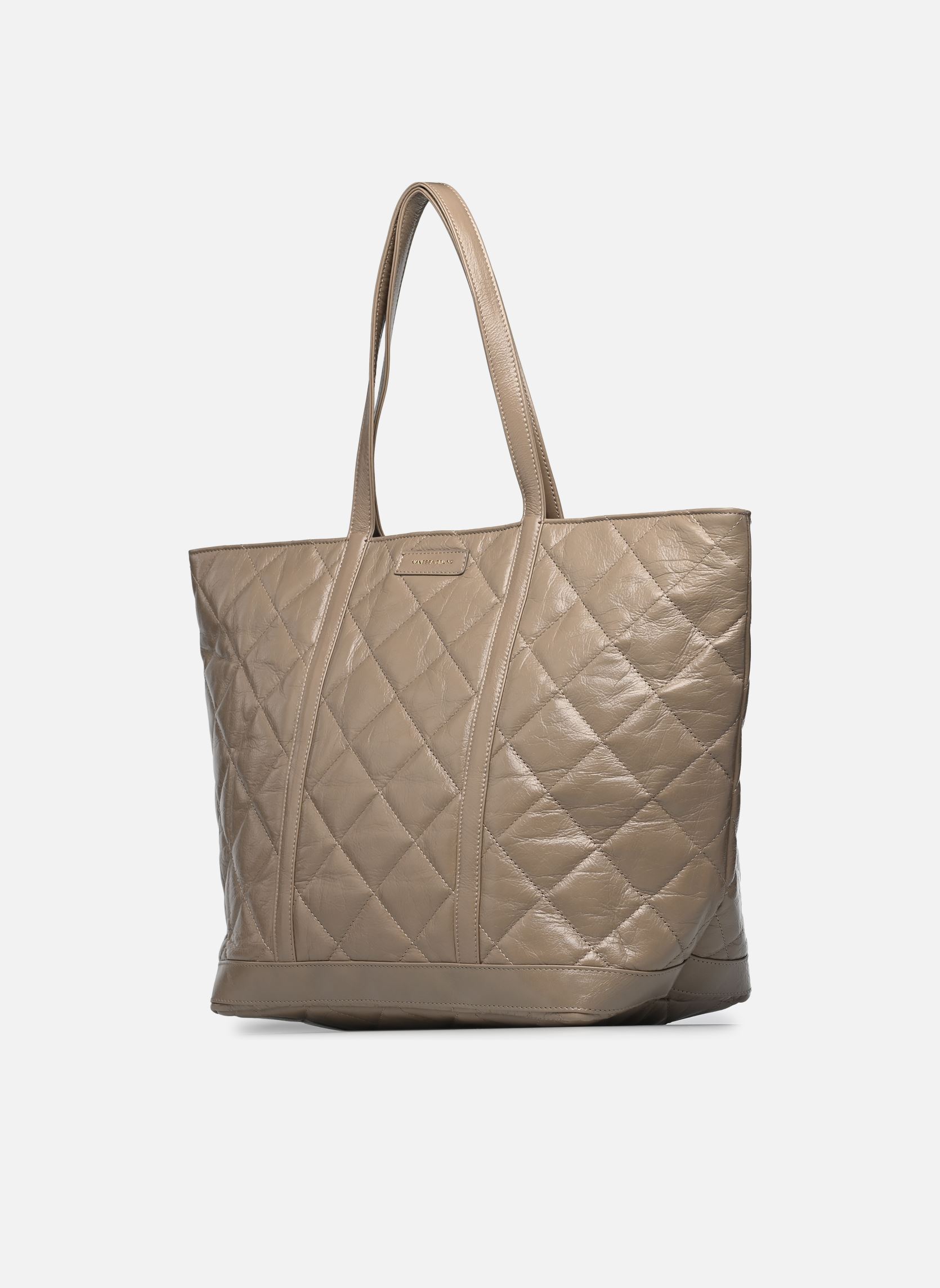 Cabas Cabas XL en Cuir Froisse Matelasse femme beige Vanessa Bruno Cabas Cabas XL en Cuir Froisse Matelasse femme beige TAUPE