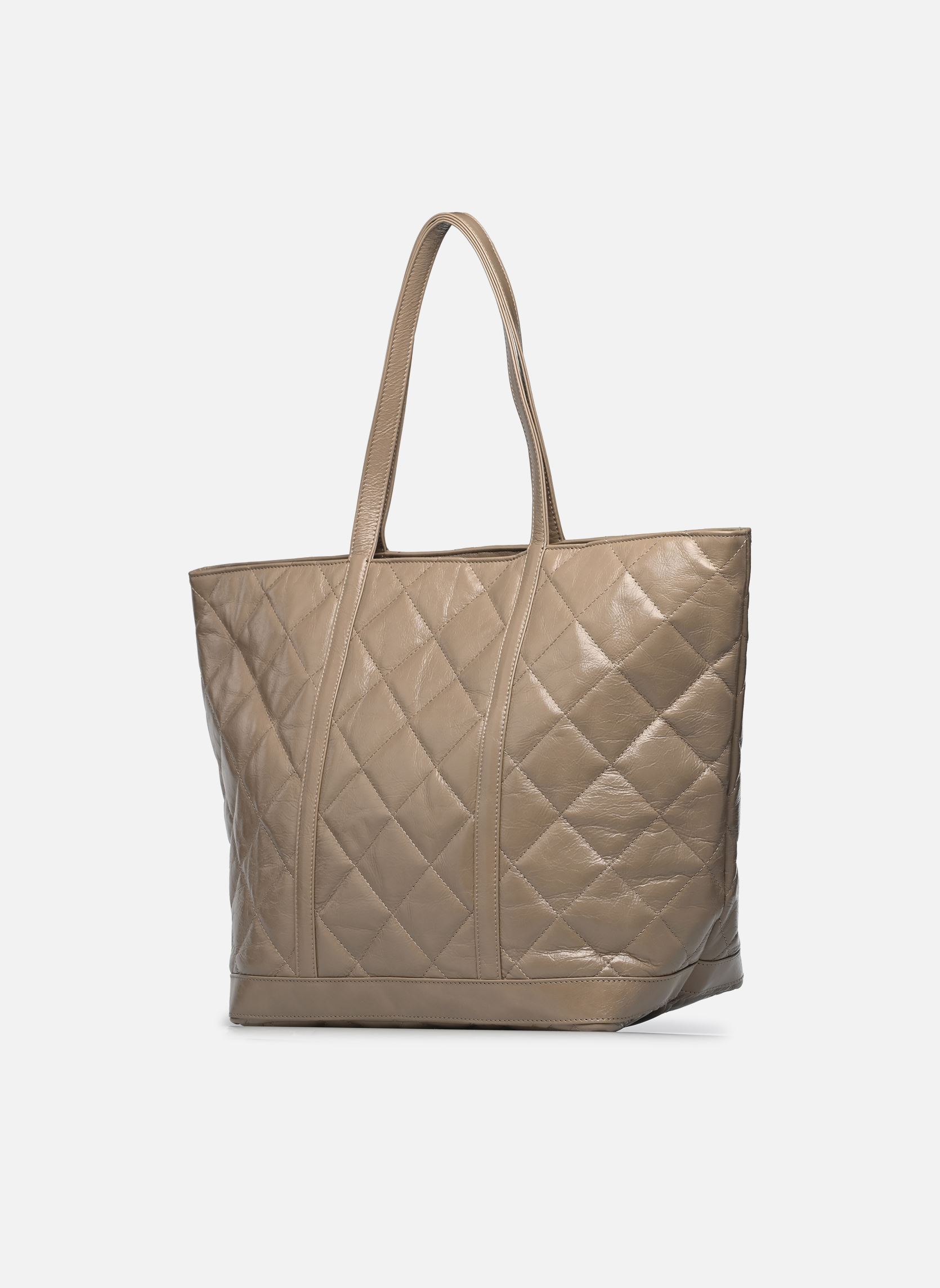 Cabas Cabas XL en Cuir Froisse Matelasse femme beige Vanessa Bruno Cabas Cabas XL en Cuir Froisse Matelasse femme beige TAUPE
