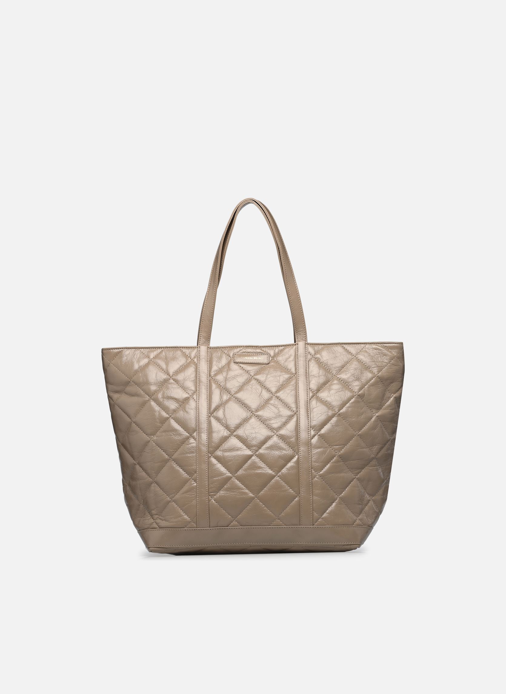 Cabas Cabas XL en Cuir Froisse Matelasse femme beige Vanessa Bruno Cabas Cabas XL en Cuir Froisse Matelasse femme beige TAUPE