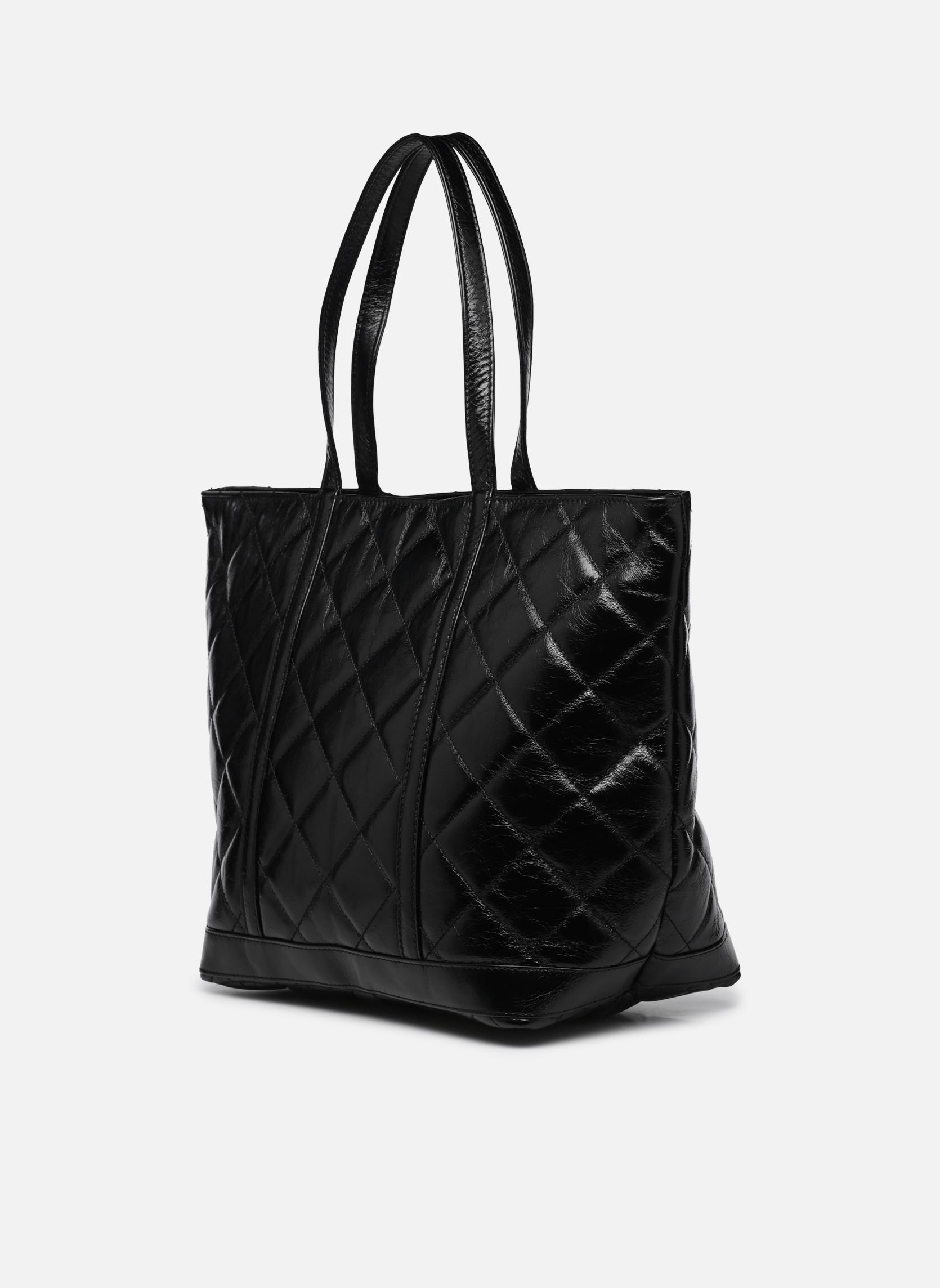 Shopper Cabas XL en Cuir Froisse Matelasse damen schwarz Vanessa Bruno Shopper Cabas XL en Cuir Froisse Matelasse damen schwarz NOIR