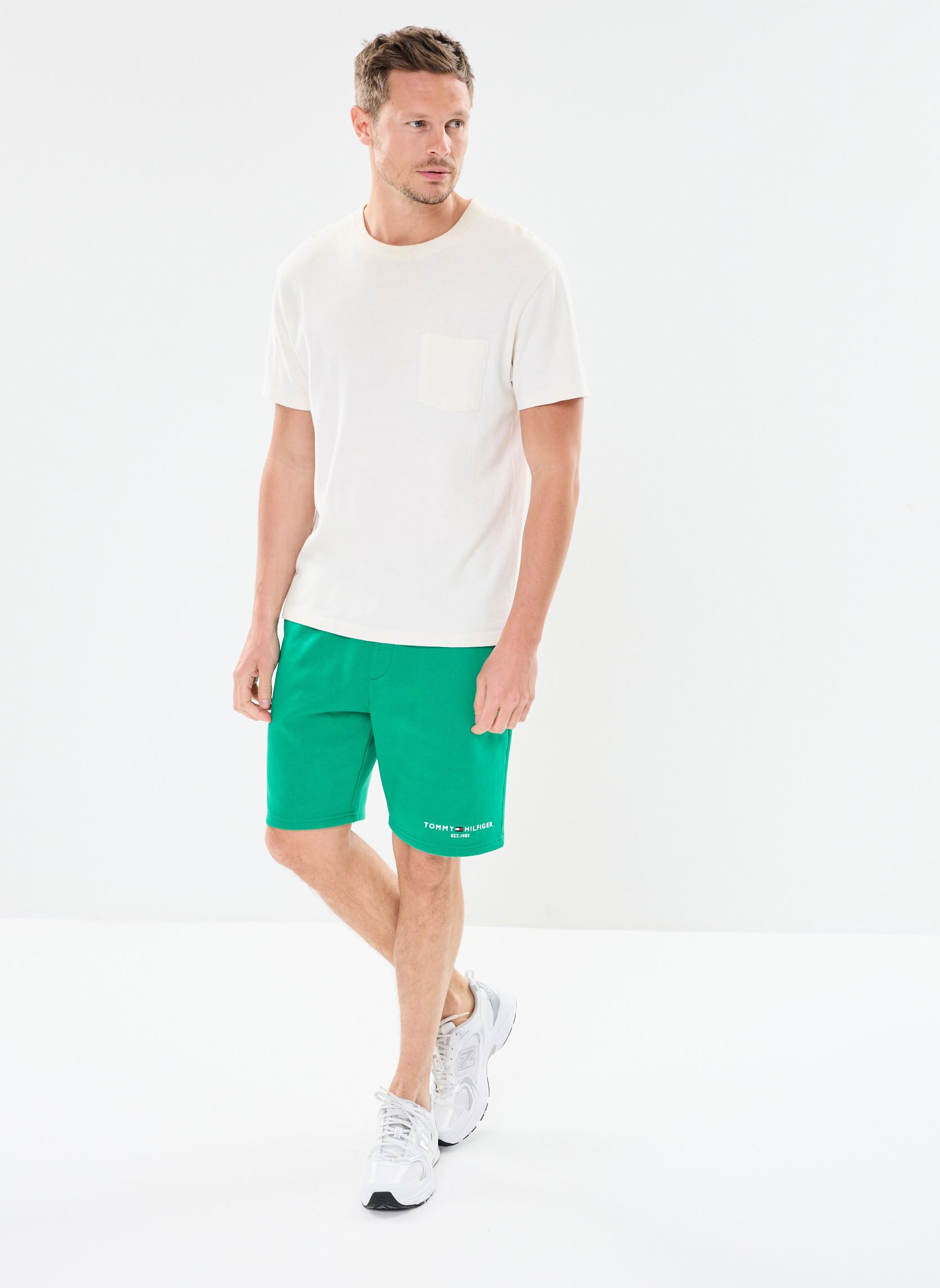 Pantaloncini da sport Small Tommy Logo Swe uomo verde Tommy Hilfiger Pantaloncini da sport Small Tommy Logo Swe uomo verde OLYMPIC GREEN