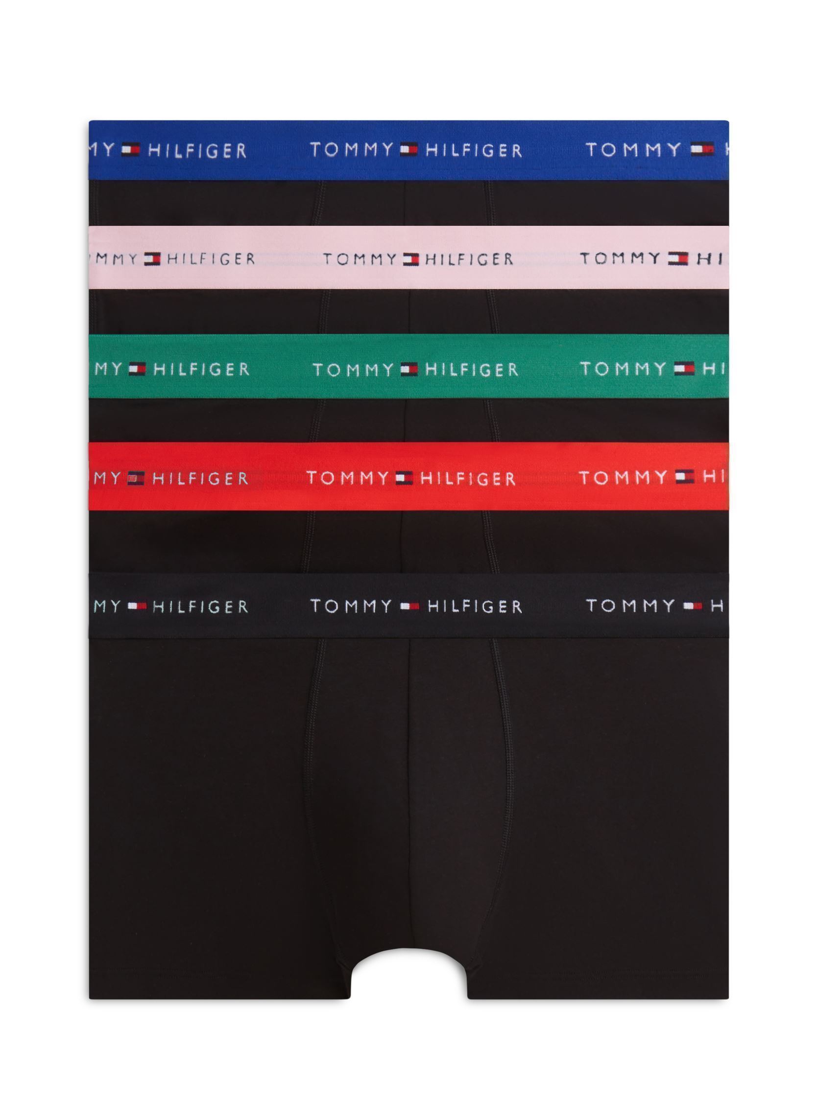 Boxers 5P Trunk Wb heren zwart Tommy Hilfiger Boxers 5P Trunk Wb heren zwart B//BLK/FR RED/BON PK/ALS GRE/N