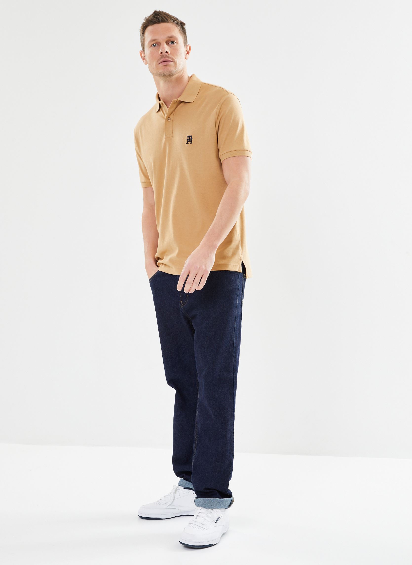 Polos Imd Interlock Reg Po homme vert Tommy Hilfiger Polos Imd Interlock Reg Po homme vert CLASSIC KHAKI
