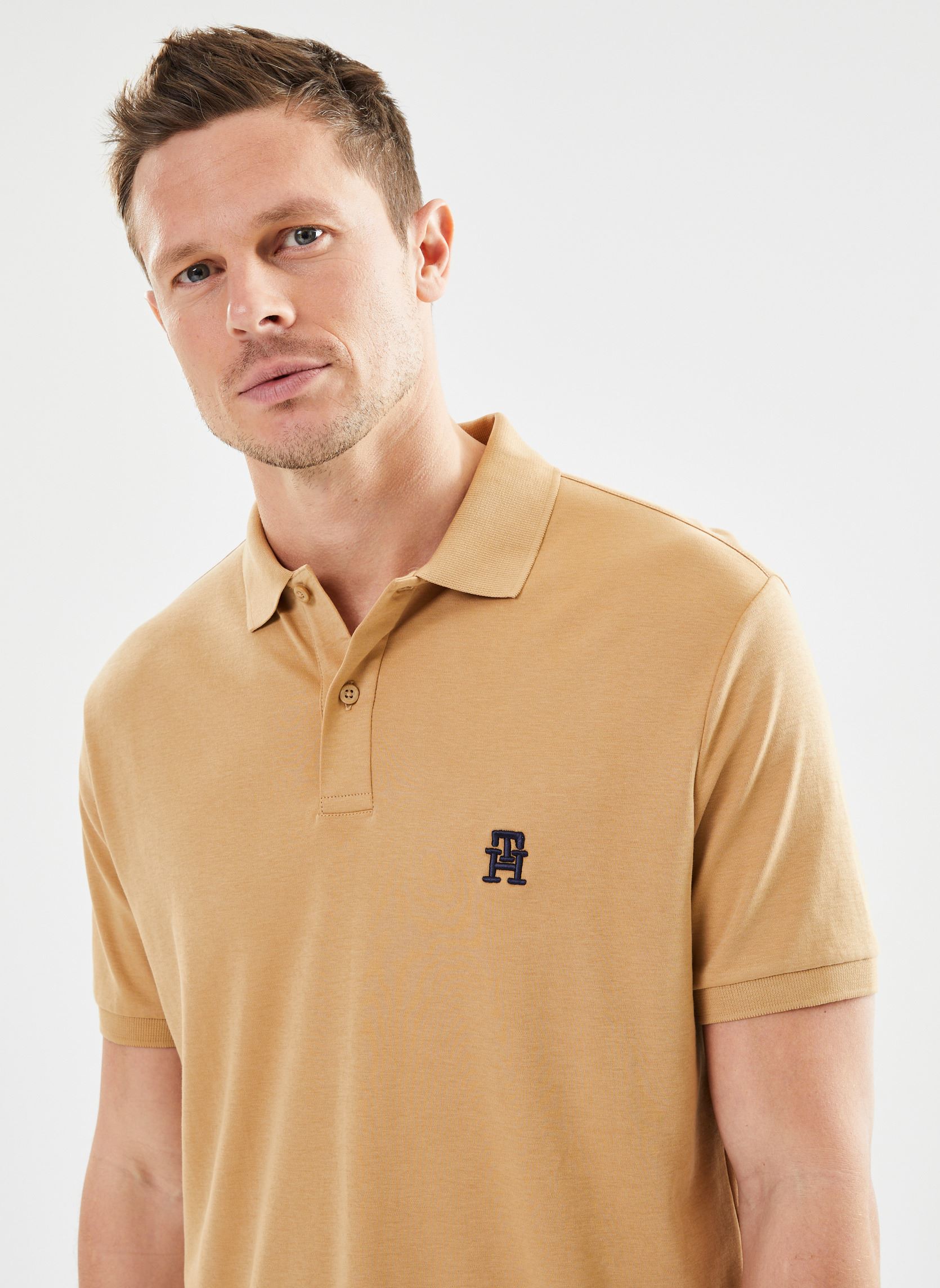 Polos Imd Interlock Reg Po homme vert Tommy Hilfiger Polos Imd Interlock Reg Po homme vert CLASSIC KHAKI