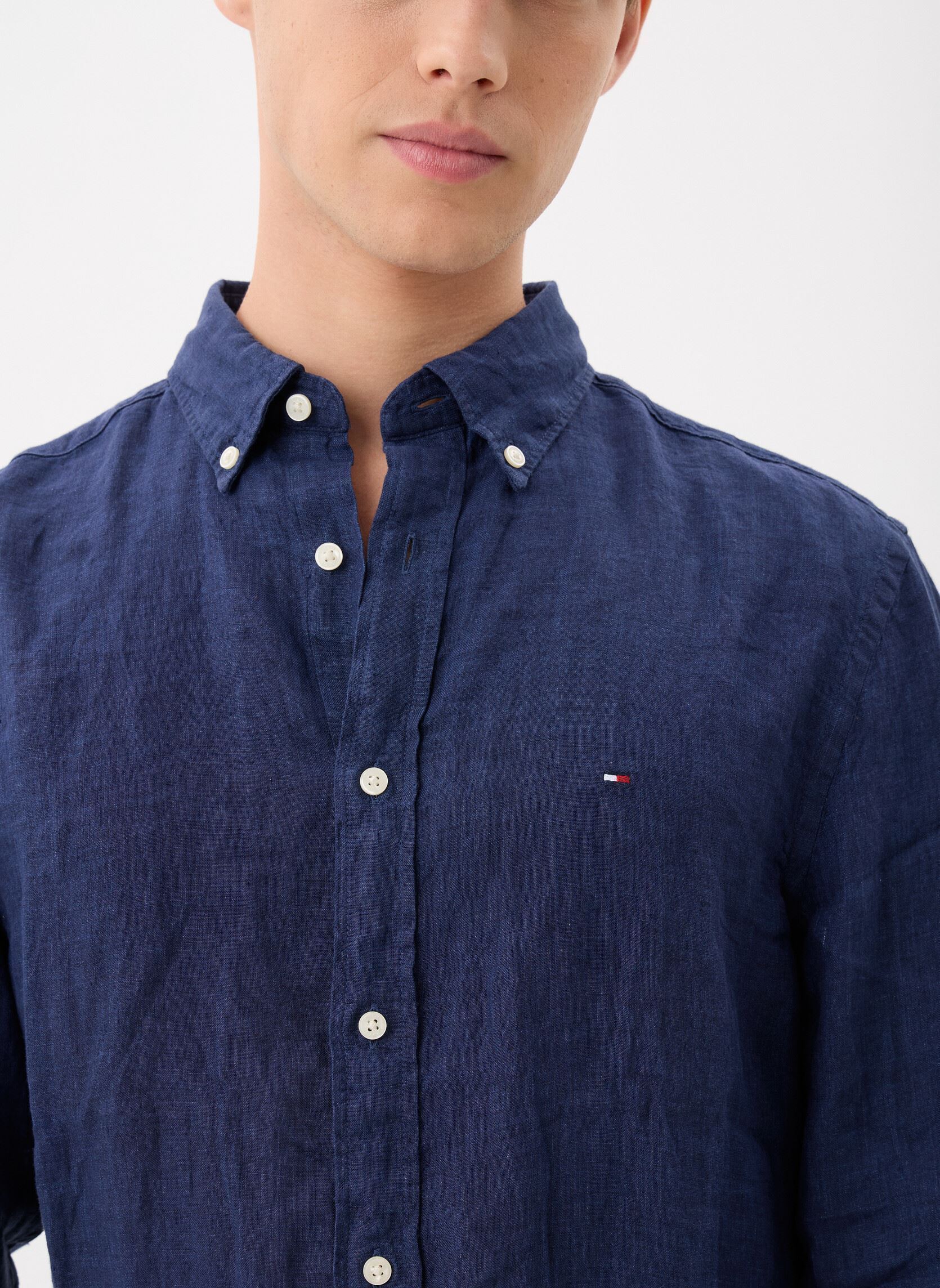 Chemises Pigment Dyed Li Soli homme bleu Tommy Hilfiger Chemises Pigment Dyed Li Soli homme bleu CARBON NAVY