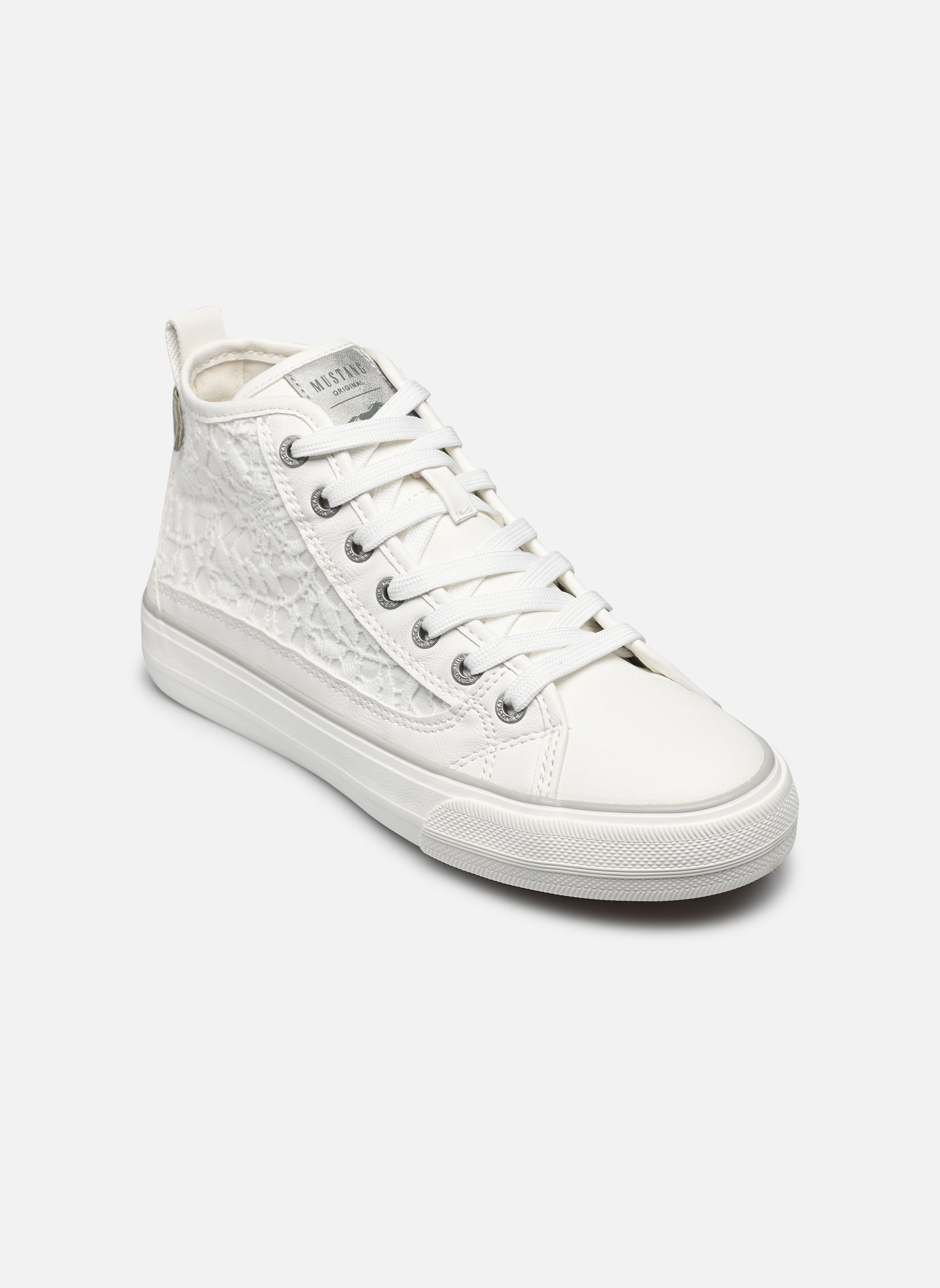 Baskets montantes 1272502 femme blanc Mustang shoes Baskets montantes 1272502 femme blanc Blanc