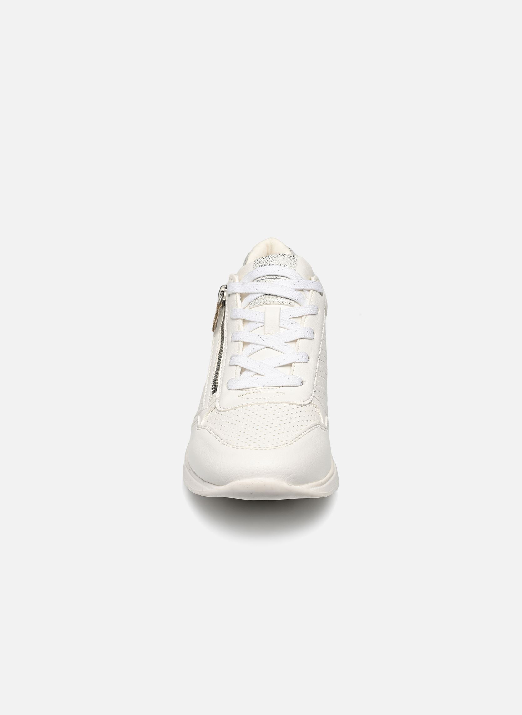 Baskets compensées 1486301 femme blanc Mustang shoes Baskets compensées 1486301 femme blanc Blanc/argent