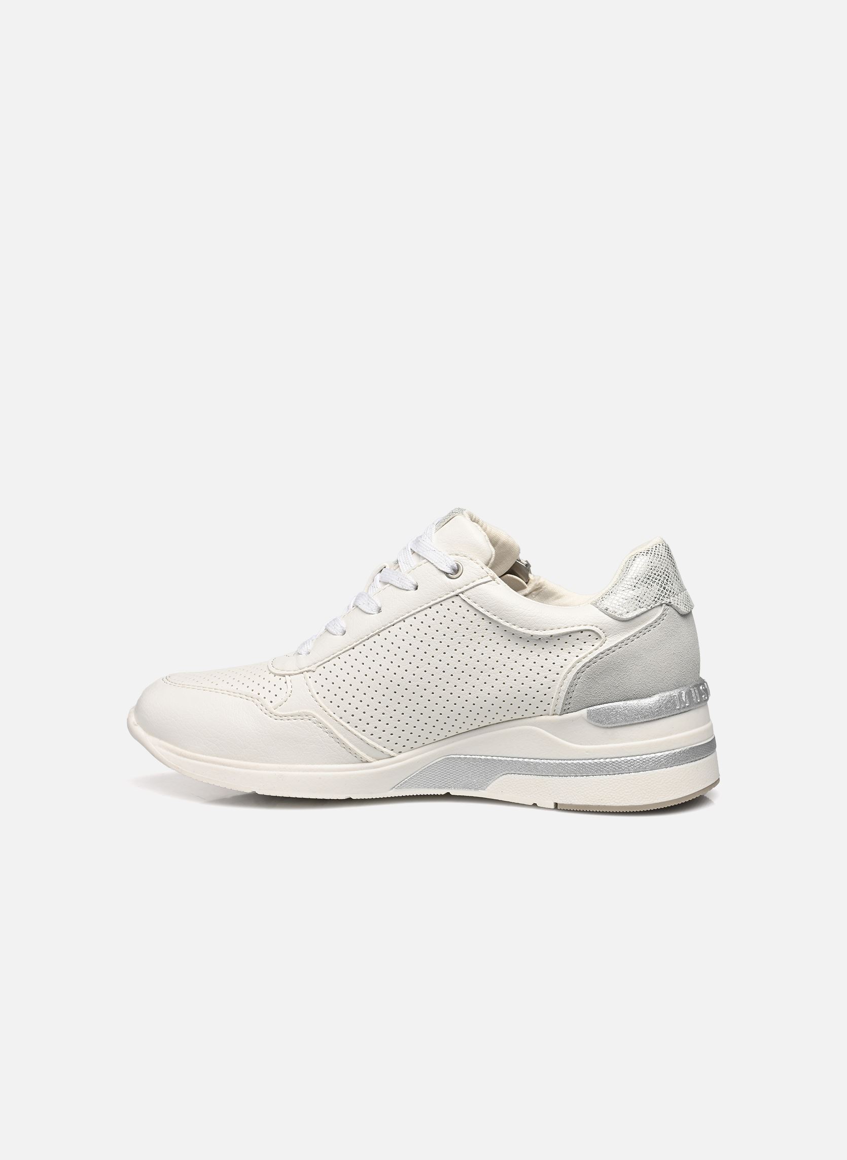 Baskets compensées 1486301 femme blanc Mustang shoes Baskets compensées 1486301 femme blanc Blanc/argent