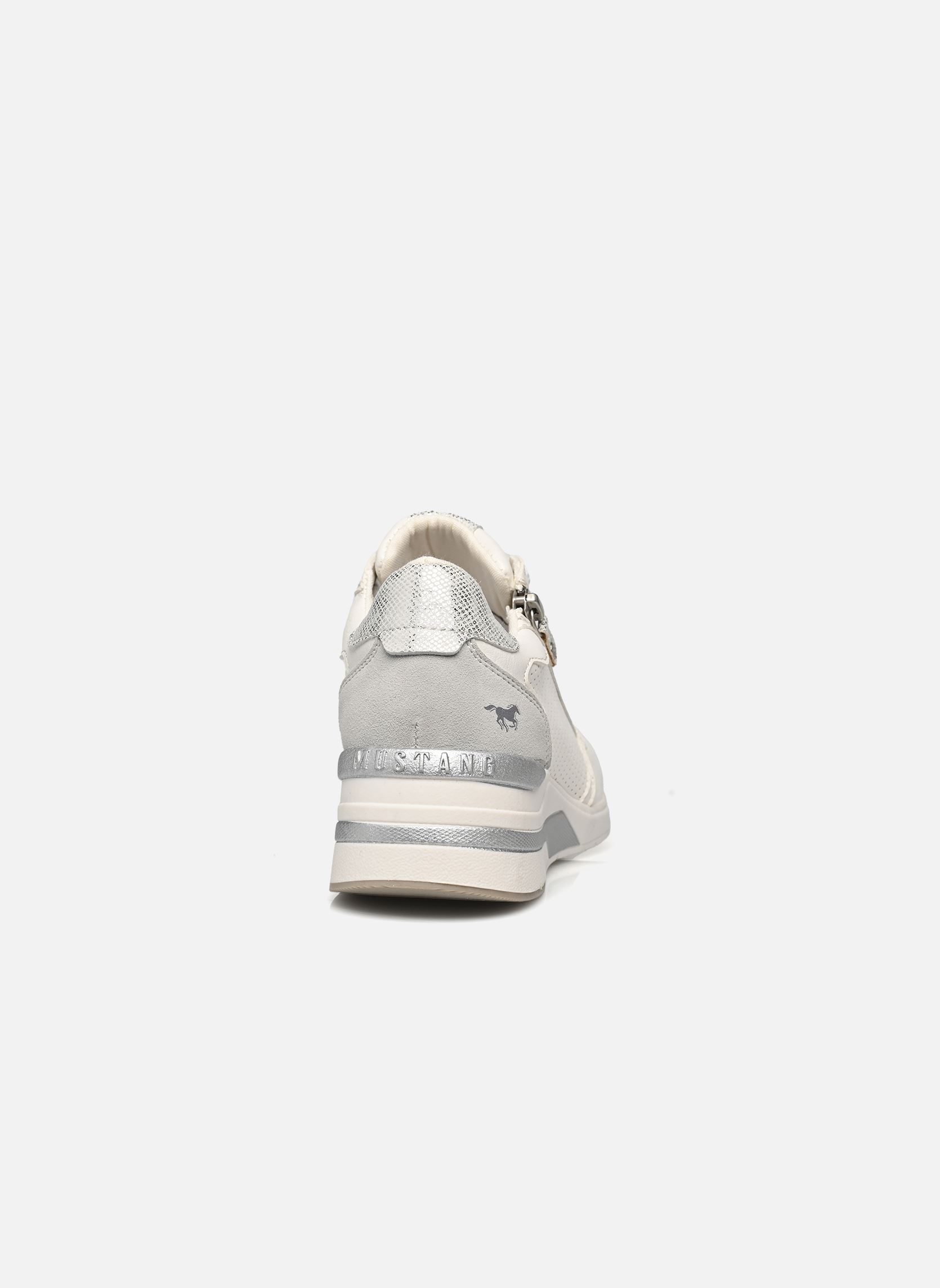 Baskets compensées 1486301 femme blanc Mustang shoes Baskets compensées 1486301 femme blanc Blanc/argent