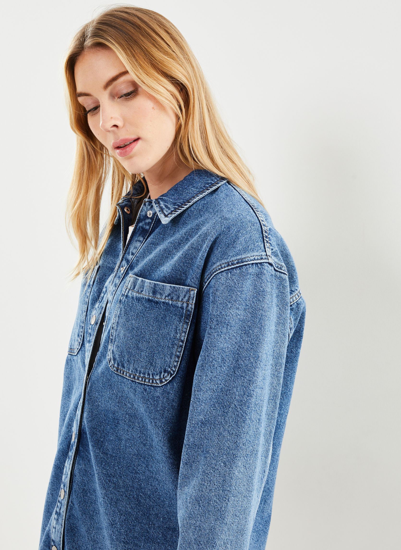 Jeansjacken Nmalva L/S Denim Shacket Az351Mb Noos damen blau Noisy May Jeansjacken Nmalva L/S Denim Shacket Az351Mb Noos damen blau Medium Blue Denim
