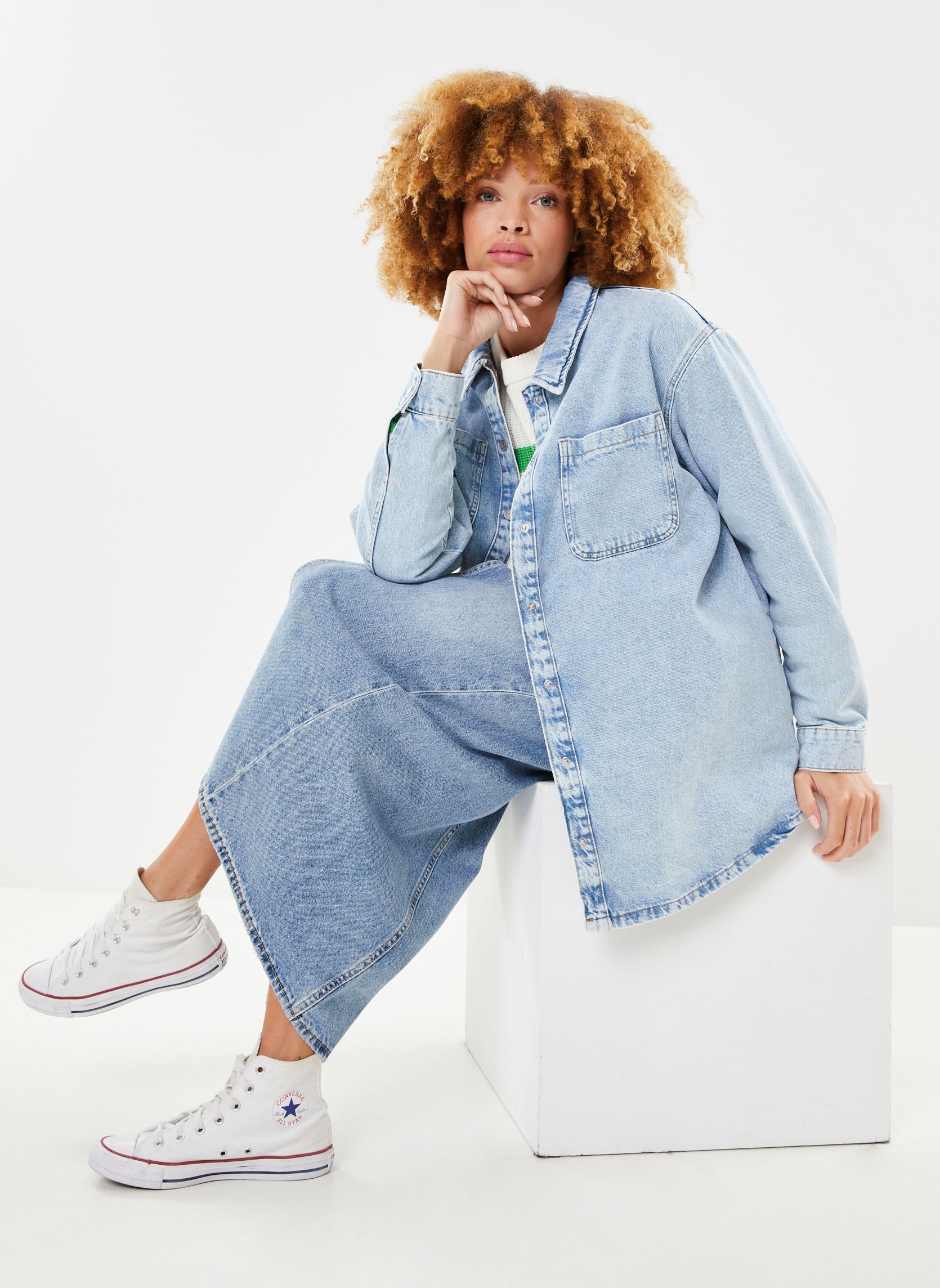 Vestes en jean Nmalva L/S Denim Shacket Az352Lb Noos femme bleu Noisy May Vestes en jean Nmalva L/S Denim Shacket Az352Lb Noos femme bleu Light Blue Denim