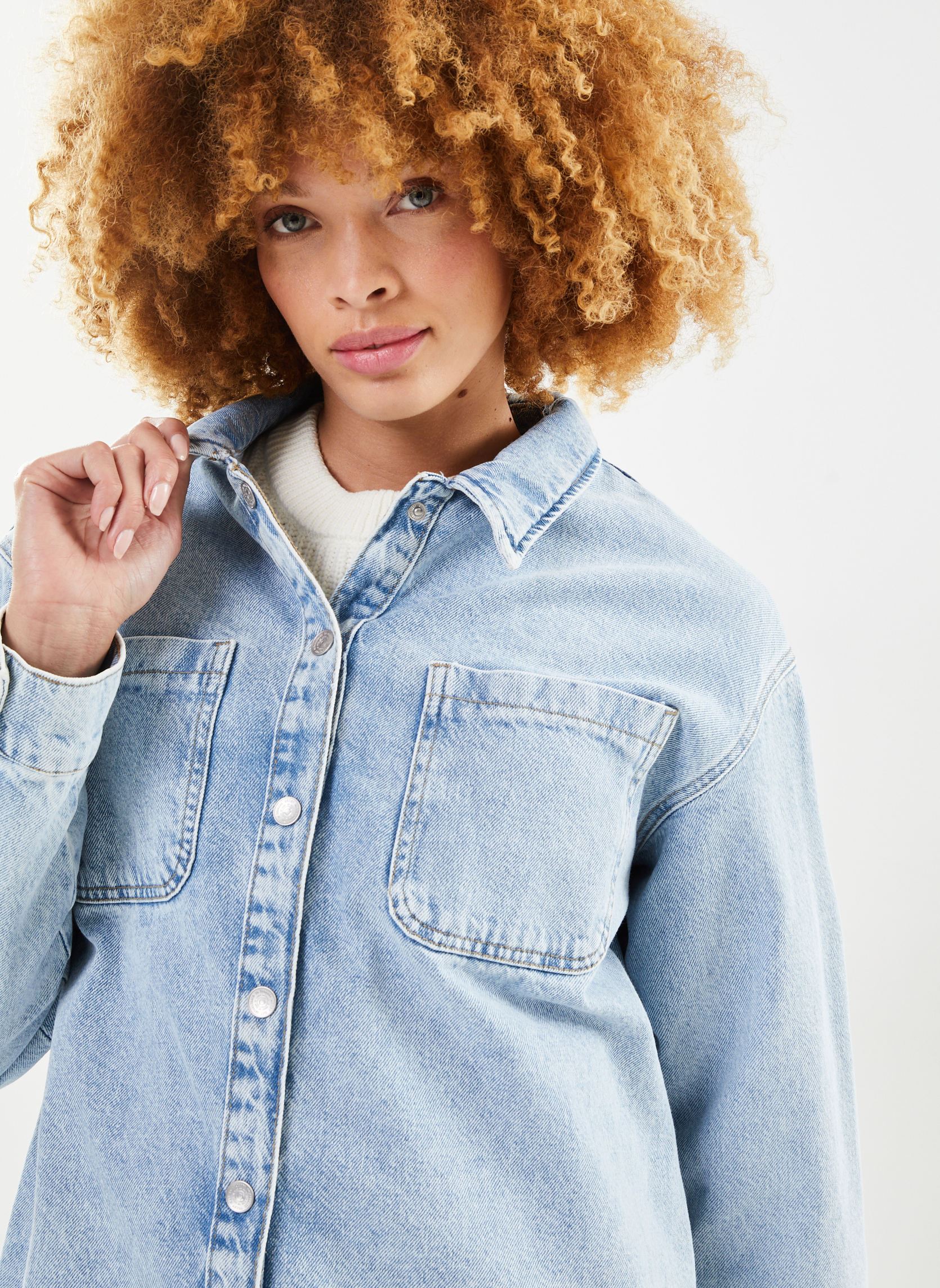 Vestes en jean Nmalva L/S Denim Shacket Az352Lb Noos femme bleu Noisy May Vestes en jean Nmalva L/S Denim Shacket Az352Lb Noos femme bleu Light Blue Denim