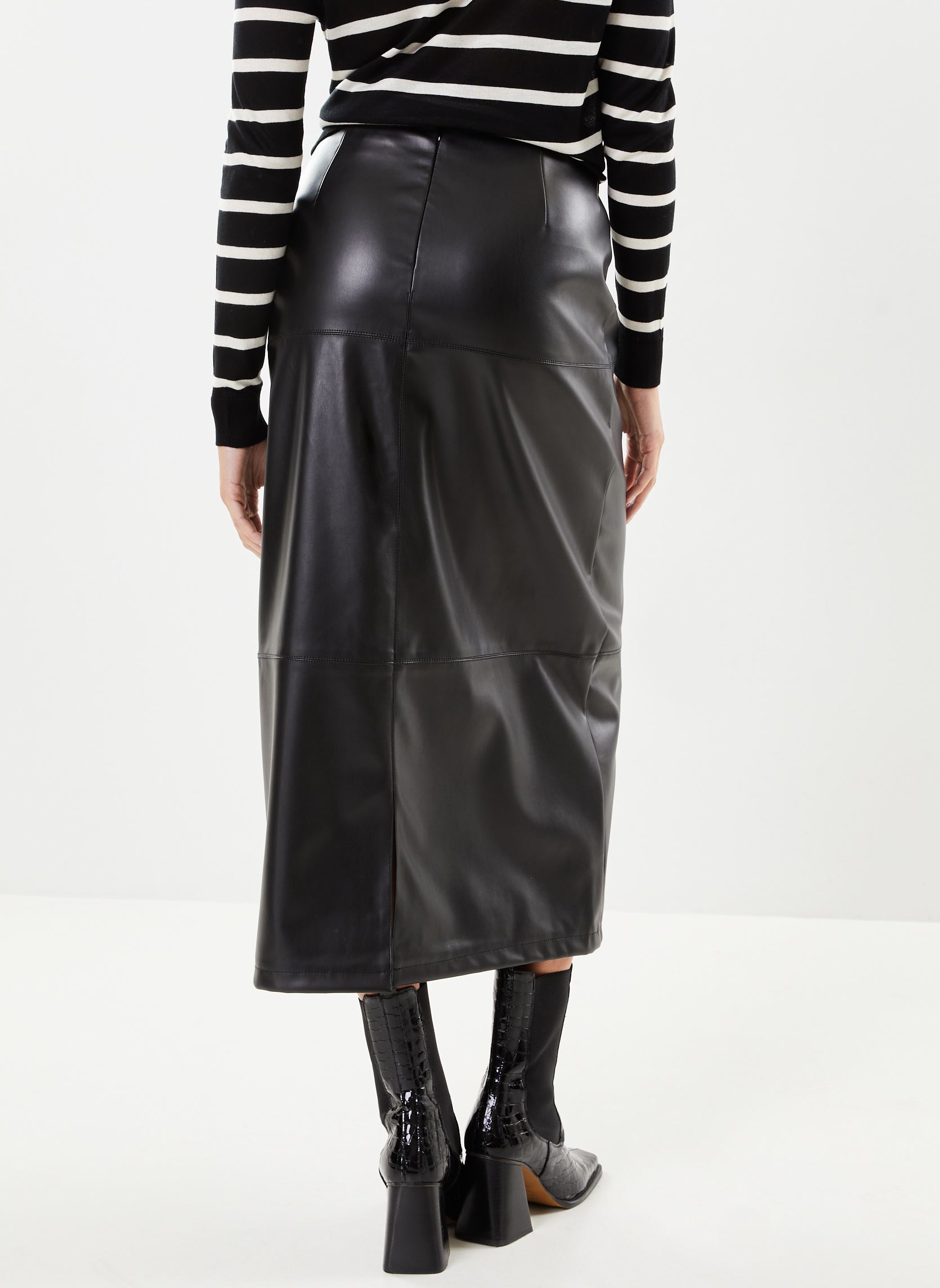 Lange rokken Nmclara Pu Hw Long Skirt Wvn dames zwart Noisy May Lange rokken Nmclara Pu Hw Long Skirt Wvn dames zwart Black