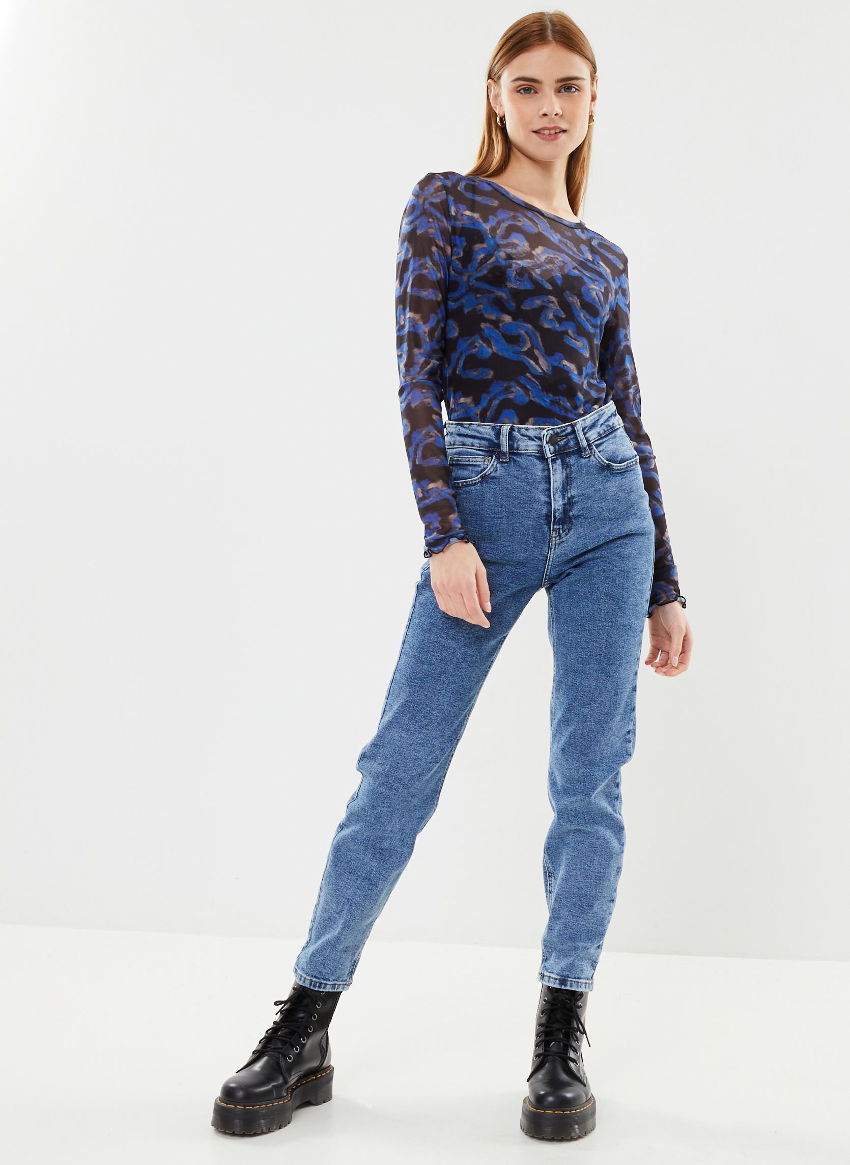 Jeans slim et skinny Nmmoni Hw St Ank Jeans Az358Mb Noos femme bleu Noisy May Jeans slim et skinny Nmmoni Hw St Ank Jeans Az358Mb Noos femme bleu Medium Blue Denim