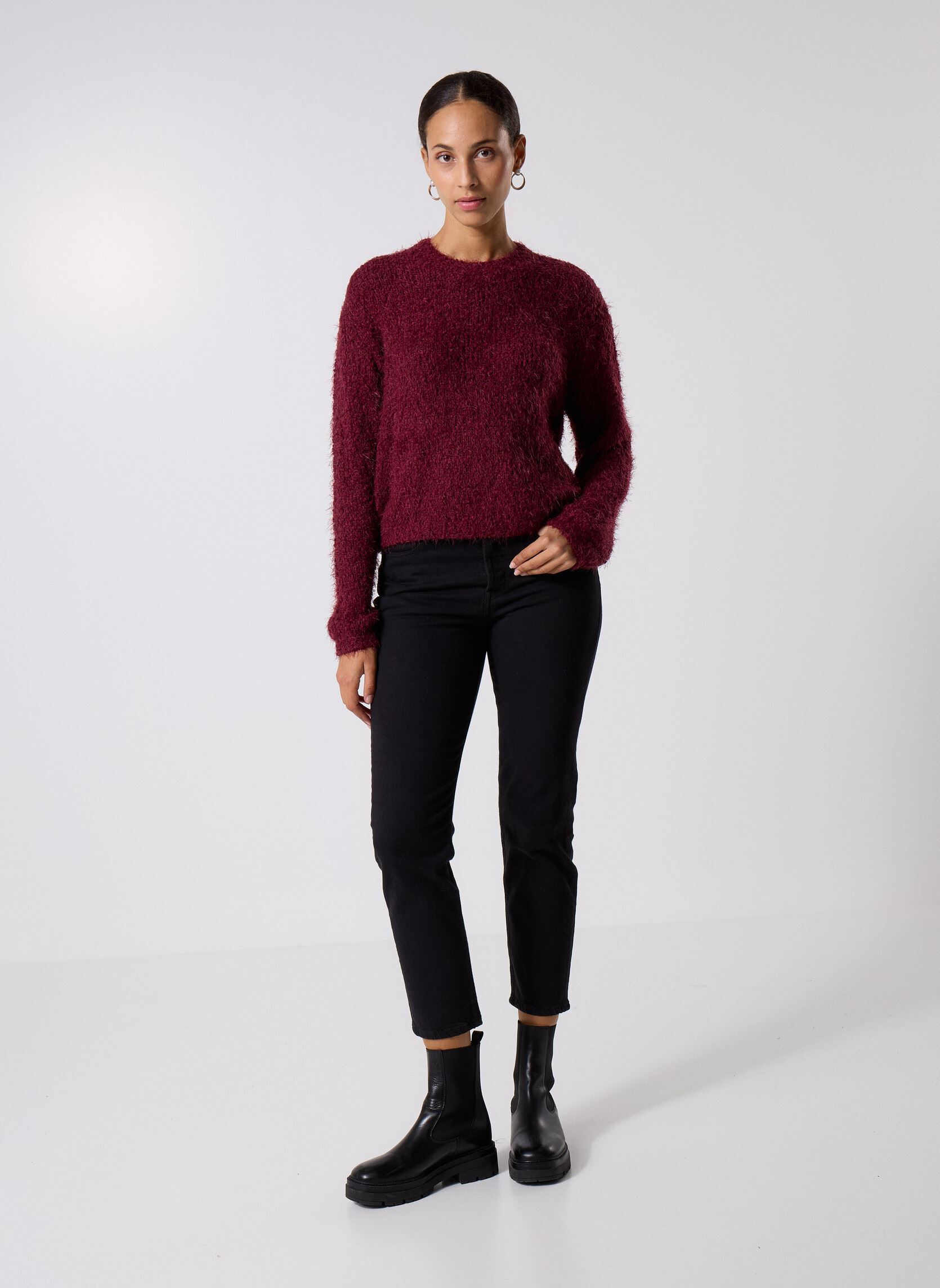Pulls Nmsassy L/S O-Neck Knit Noos femme bordeaux Noisy May Pulls Nmsassy L/S O-Neck Knit Noos femme bordeaux Windsor wine