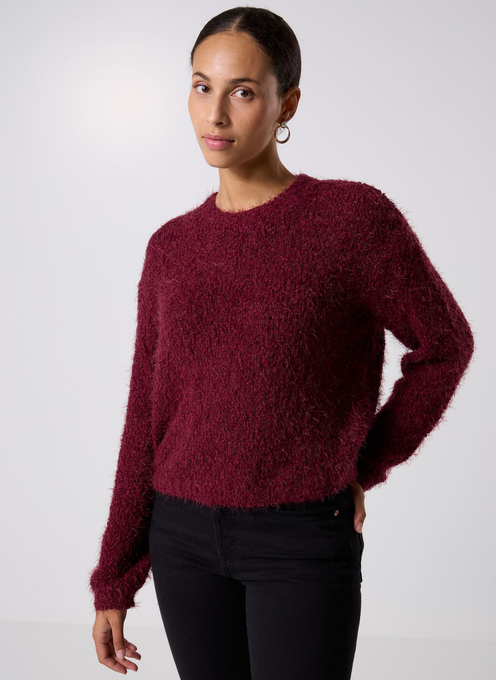 Pulls Nmsassy L/S O-Neck Knit Noos femme bordeaux Noisy May Pulls Nmsassy L/S O-Neck Knit Noos femme bordeaux Windsor wine
