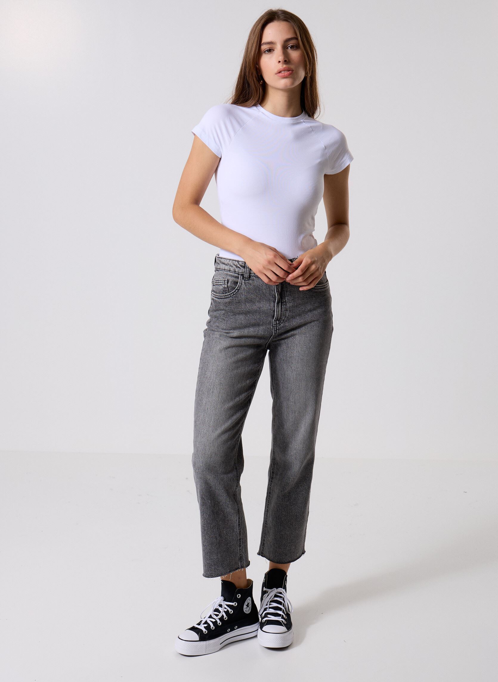 Tee-shirts manches courtes Nmkatinka S/S Raglan Top Fwd Jrs Noos femme blanc Noisy May Tee-shirts manches courtes Nmkatinka S/S Raglan Top Fwd Jrs Noos femme blanc Bright white
