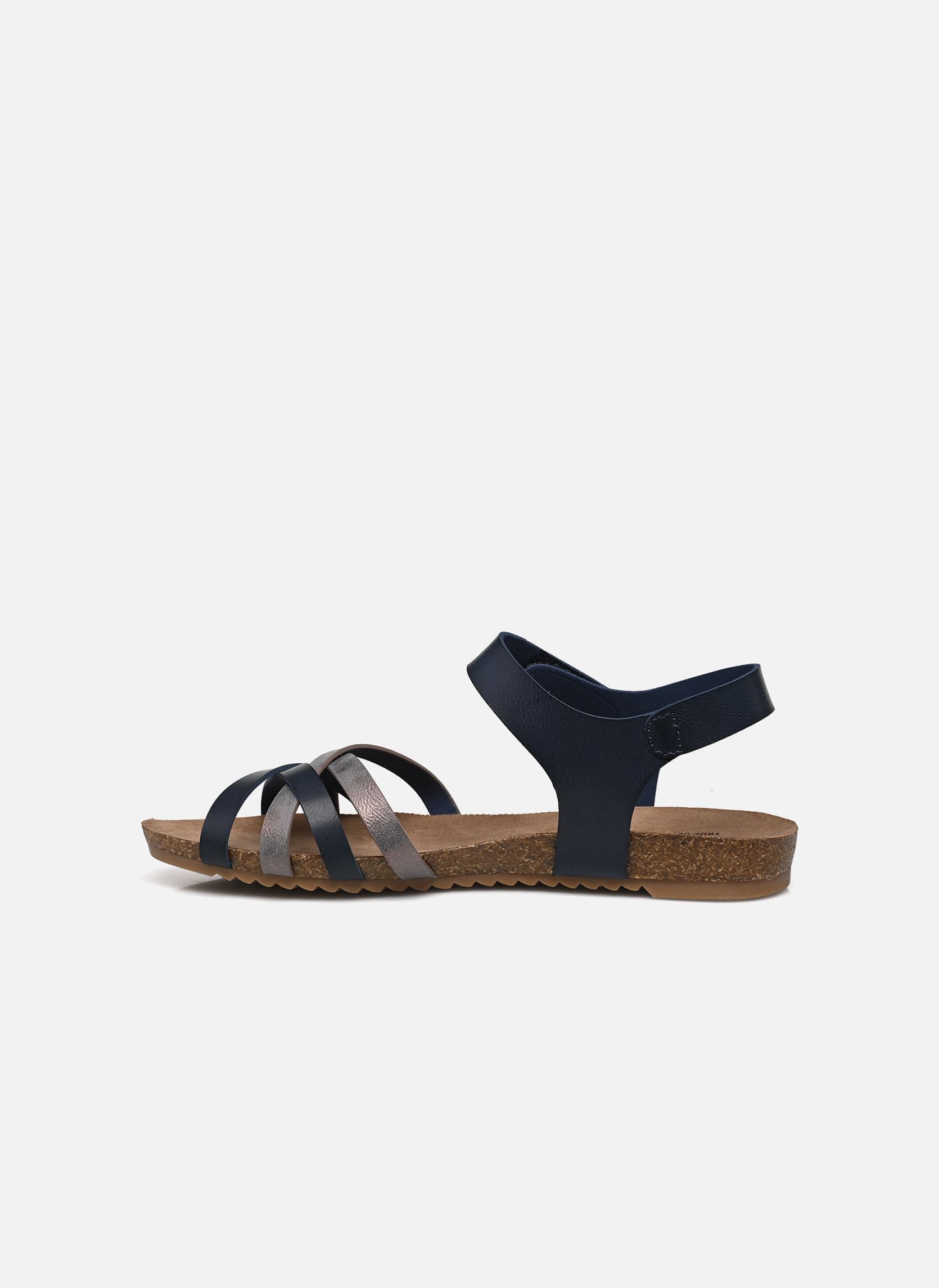 Flache Sandalen 1307811 damen blau Mustang shoes Flache Sandalen 1307811 damen blau Bleu foncé/Argent