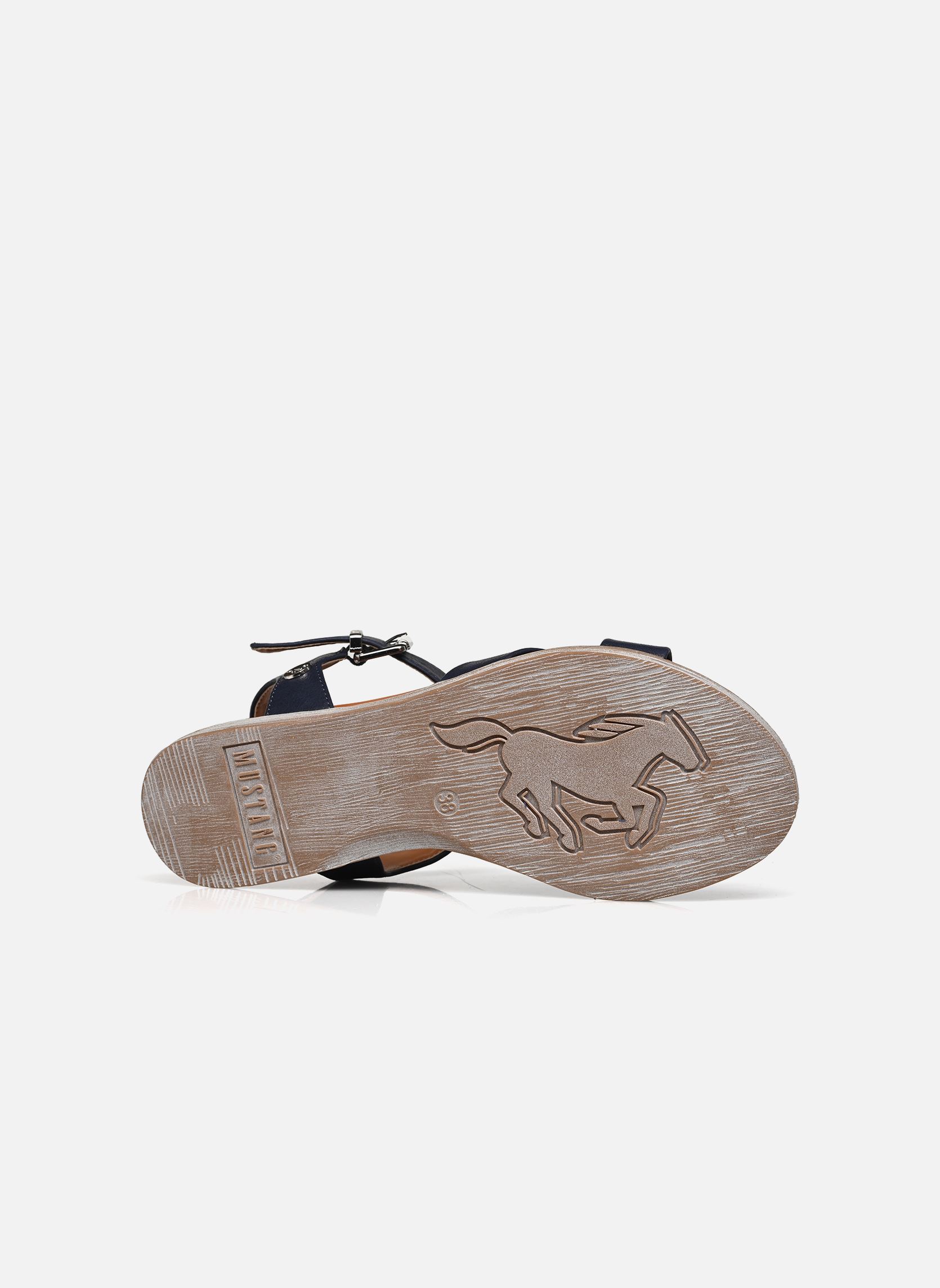Flache Sandalen 1424808/800 damen blau Mustang shoes Flache Sandalen 1424808/800 damen blau Bleu Foncé
