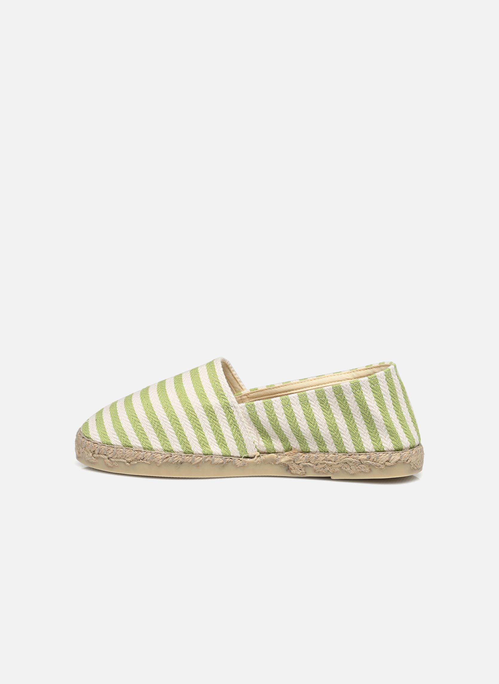Espadrilles plates ESPADRILLE RAYURE femme vert La maison de l'espadrille Espadrilles plates ESPADRILLE RAYURE femme vert PISTACHE