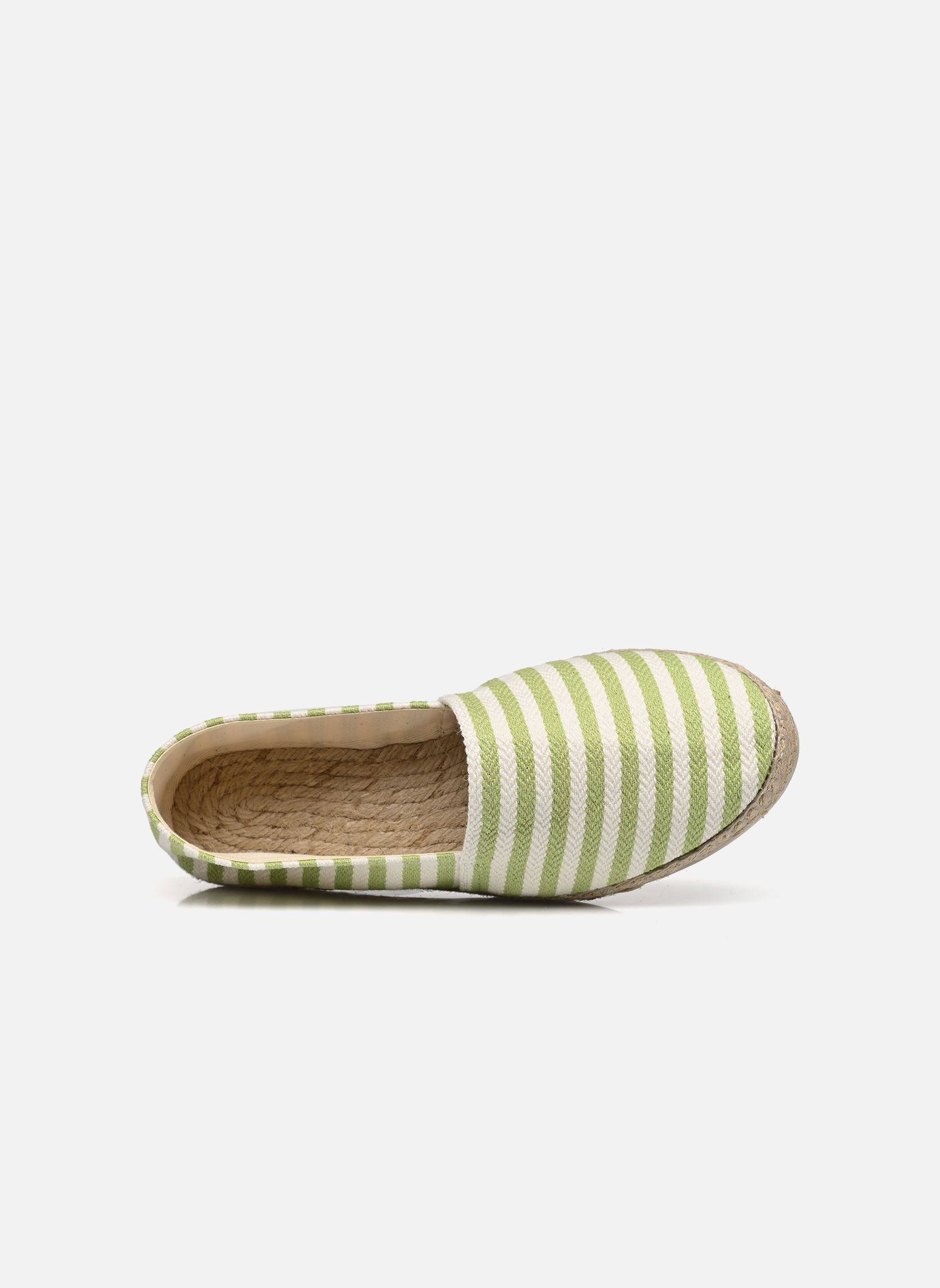 Espadrilles plates ESPADRILLE RAYURE femme vert La maison de l'espadrille Espadrilles plates ESPADRILLE RAYURE femme vert PISTACHE