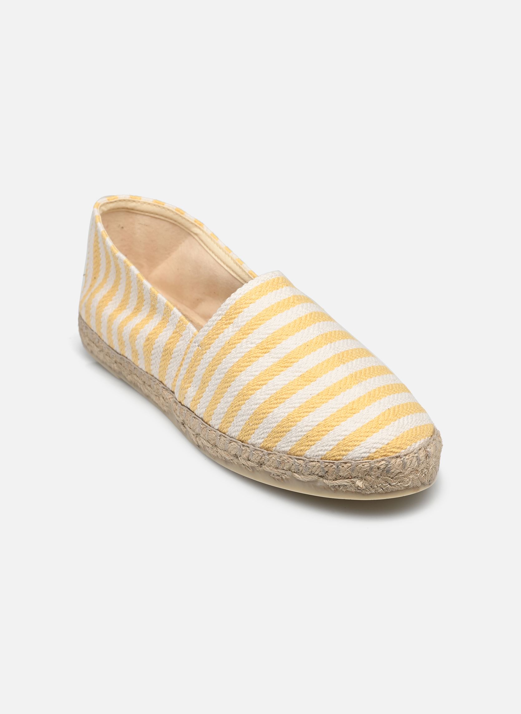 Platte espadrilles ESPADRILLE RAYURE dames geel La maison de l'espadrille Platte espadrilles ESPADRILLE RAYURE dames geel Jaune