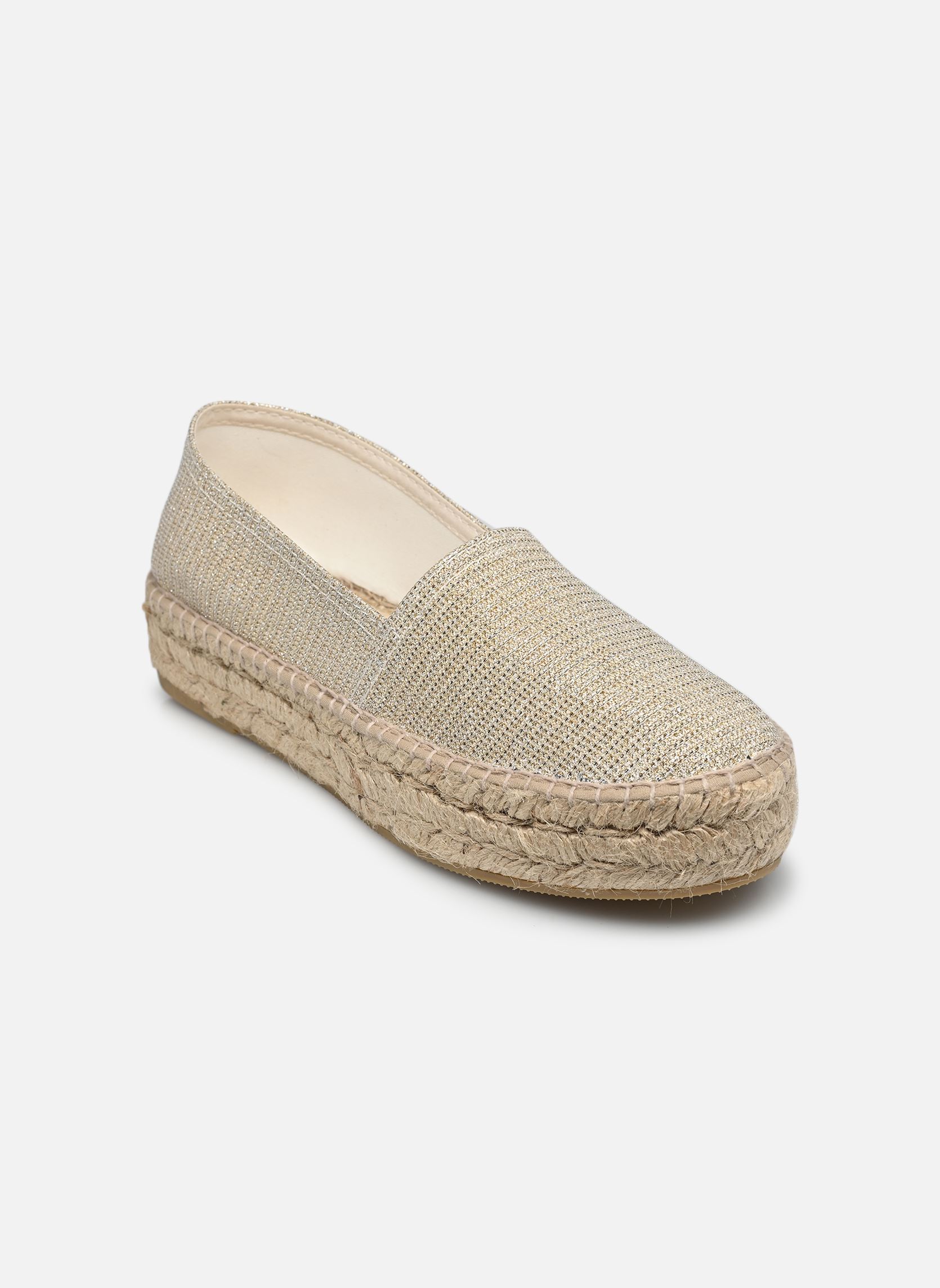 Platte espadrilles ESPADRILLE PLATEAU dames goud en brons La maison de l'espadrille Platte espadrilles ESPADRILLE PLATEAU dames goud en brons OR