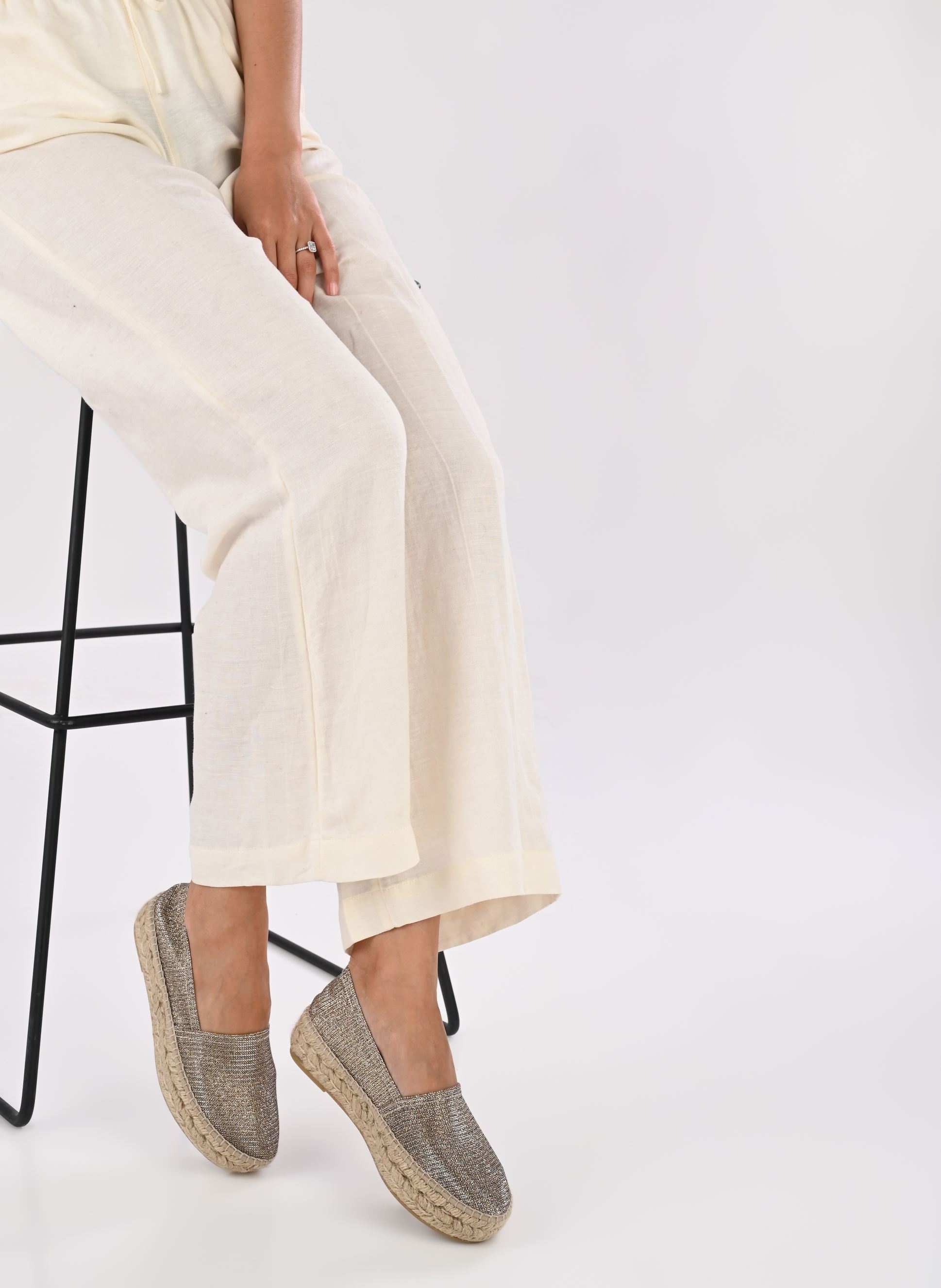 Espadrillas piatte ESPADRILLE PLATEAU donna oro e bronzo La maison de l'espadrille Espadrillas piatte ESPADRILLE PLATEAU donna oro e bronzo BRONZE