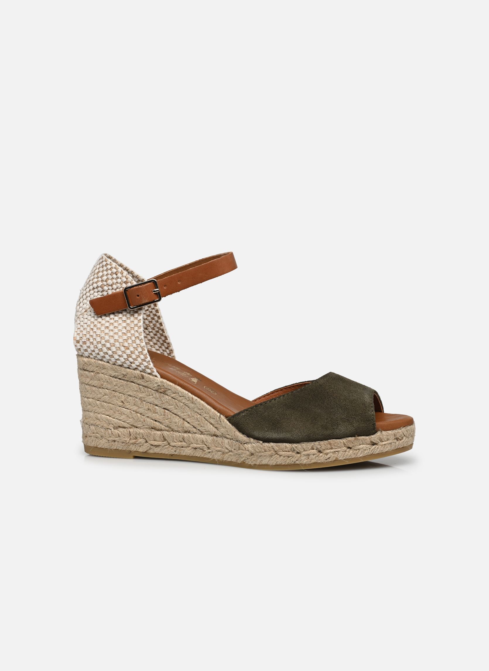 Keil- und Plateau-Espadrilles COMPENSE BRIDE BO damen grün La maison de l'espadrille Keil- und Plateau-Espadrilles COMPENSE BRIDE BO damen grün KAKI