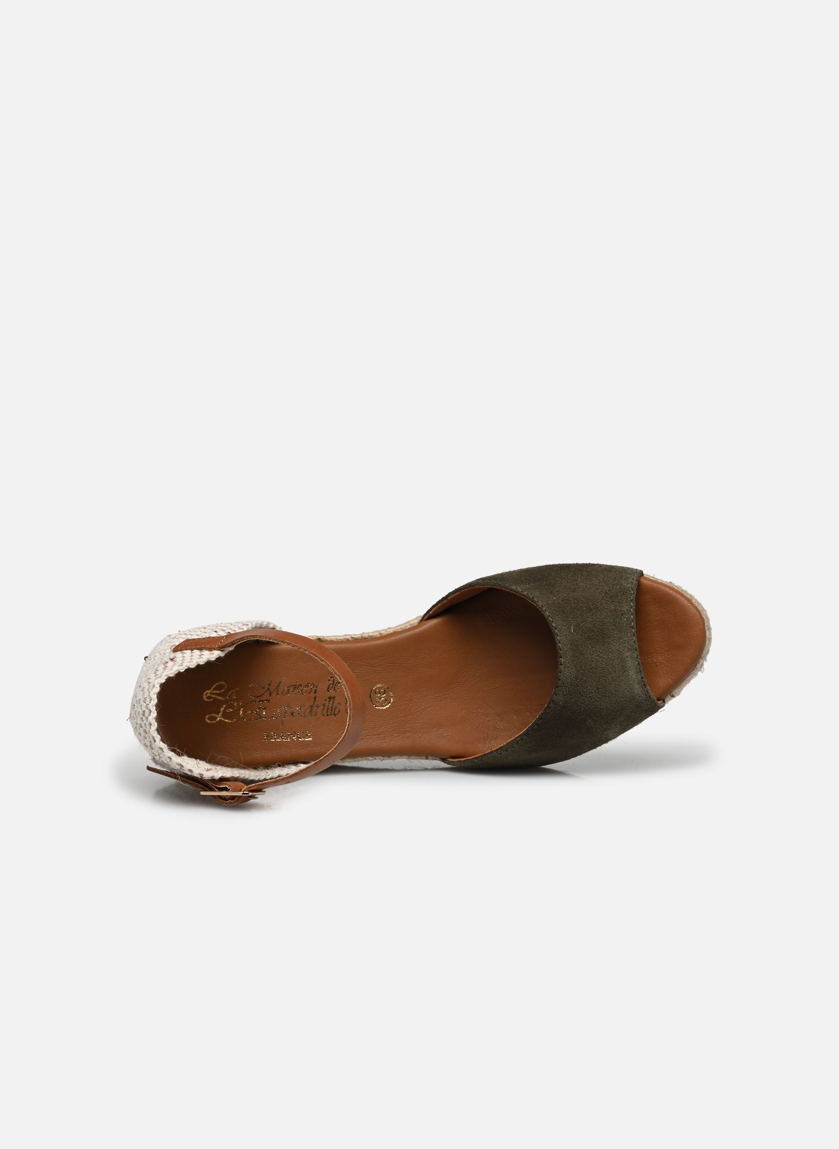 Keil- und Plateau-Espadrilles COMPENSE BRIDE BO damen grün La maison de l'espadrille Keil- und Plateau-Espadrilles COMPENSE BRIDE BO damen grün KAKI