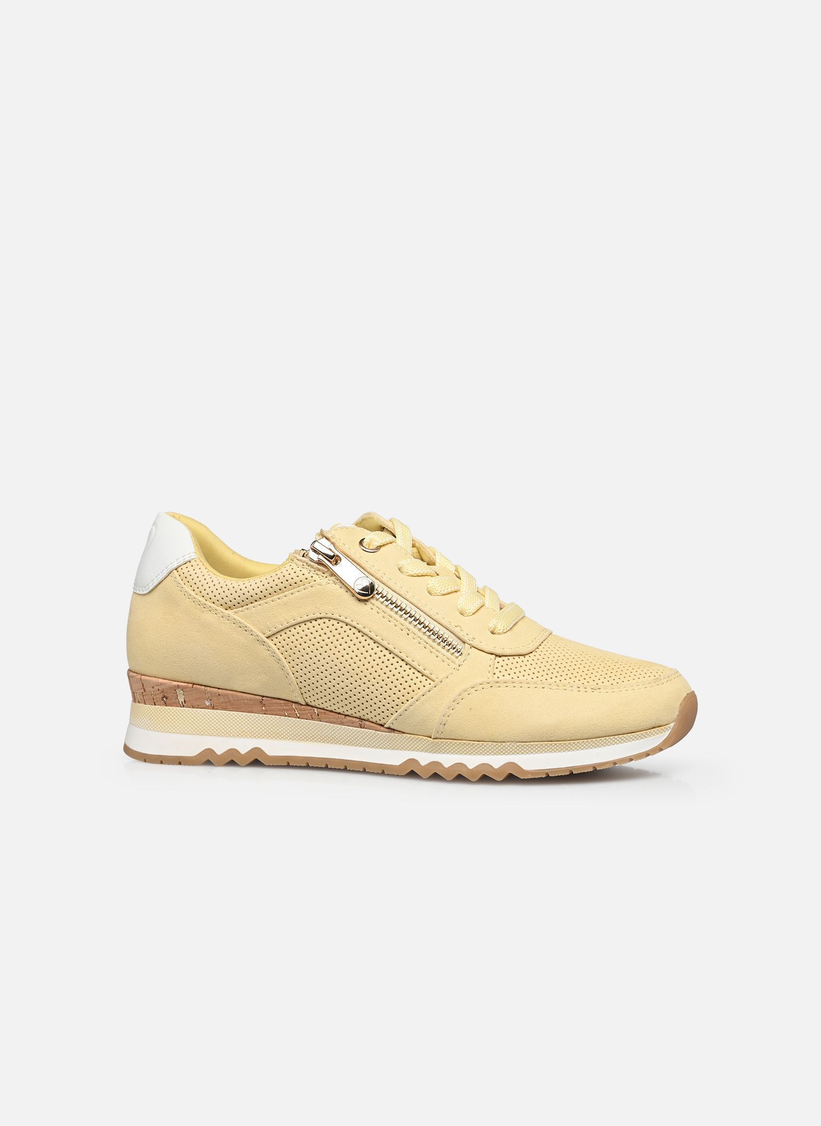Niedrige Sneaker 23781-41 damen gelb Marco Tozzi Niedrige Sneaker 23781-41 damen gelb VANILLA COMB