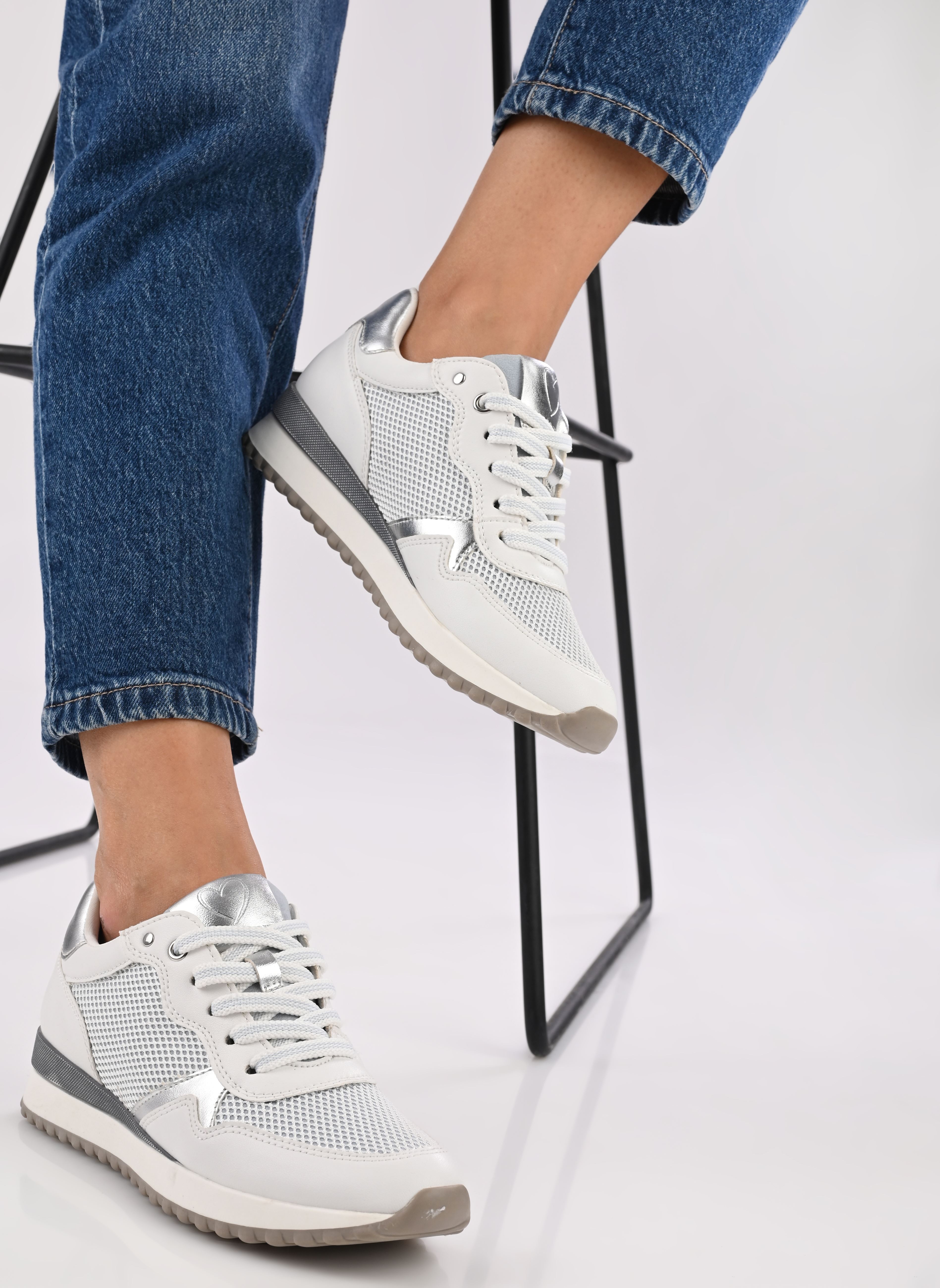 Baskets basses 23714-42 femme blanc Marco Tozzi Baskets basses 23714-42 femme blanc WHITE/LT.BLUE