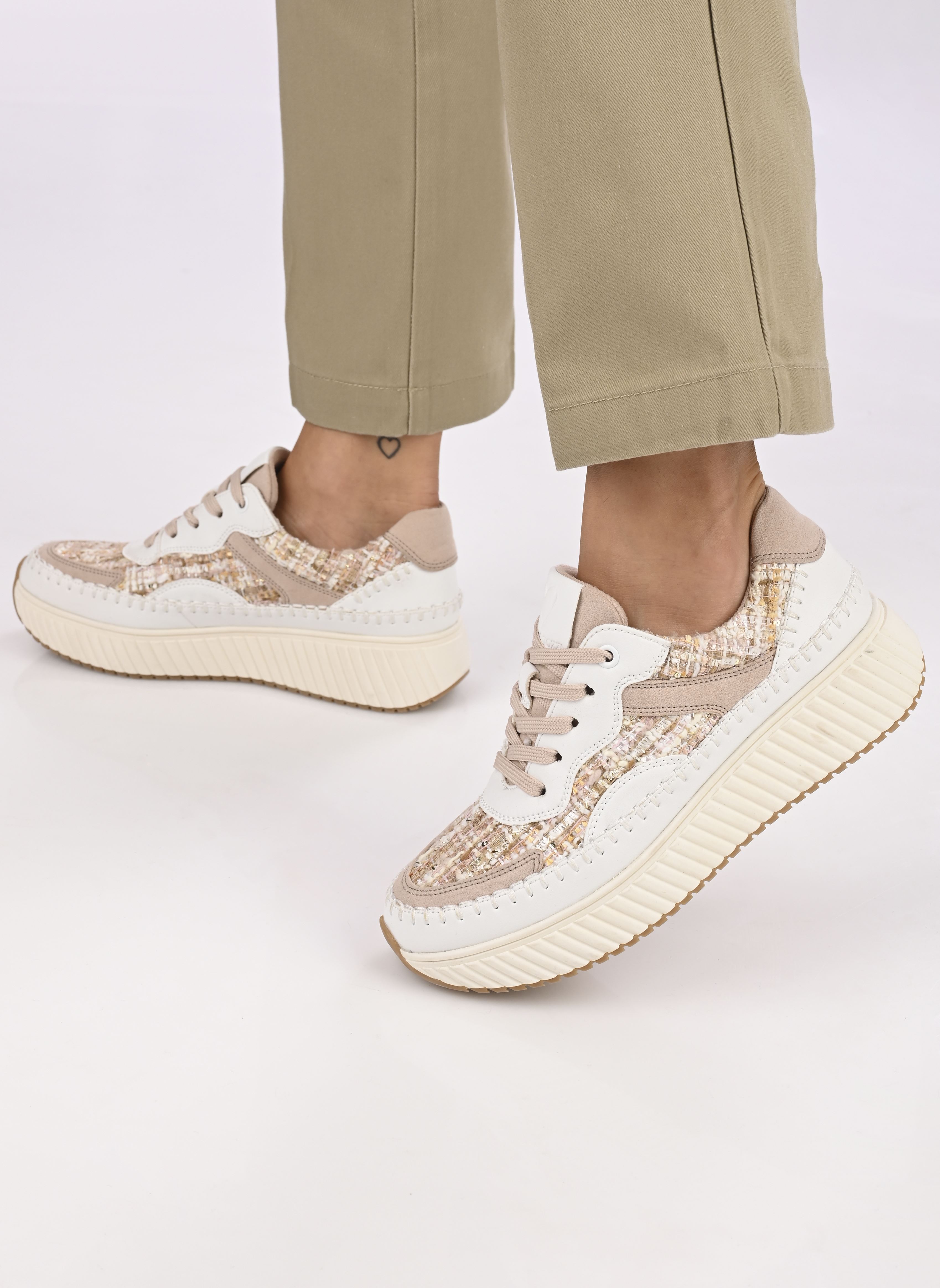 Baskets basses 23733-42 femme blanc Marco Tozzi Baskets basses 23733-42 femme blanc WHITE/POWDER