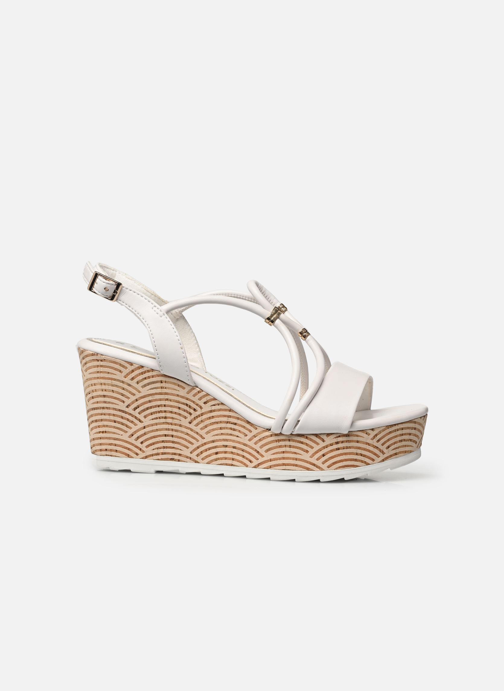 Sandalias y plataformas de cuña 28349-42 mujer blanco Marco Tozzi Sandalias y plataformas de cuña 28349-42 mujer blanco WHITE
