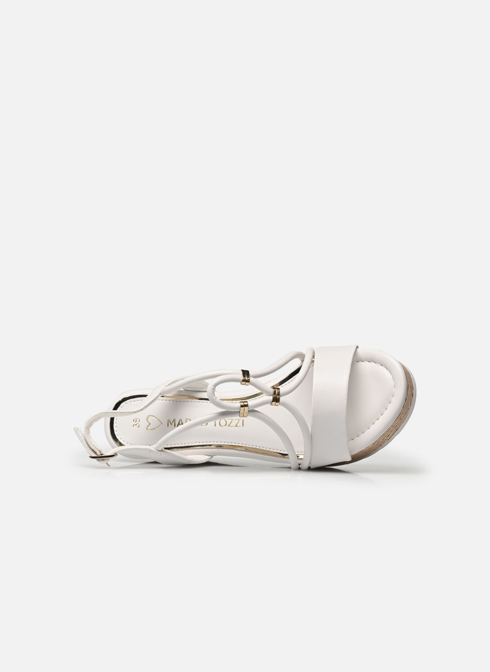 Sandalias y plataformas de cuña 28349-42 mujer blanco Marco Tozzi Sandalias y plataformas de cuña 28349-42 mujer blanco WHITE