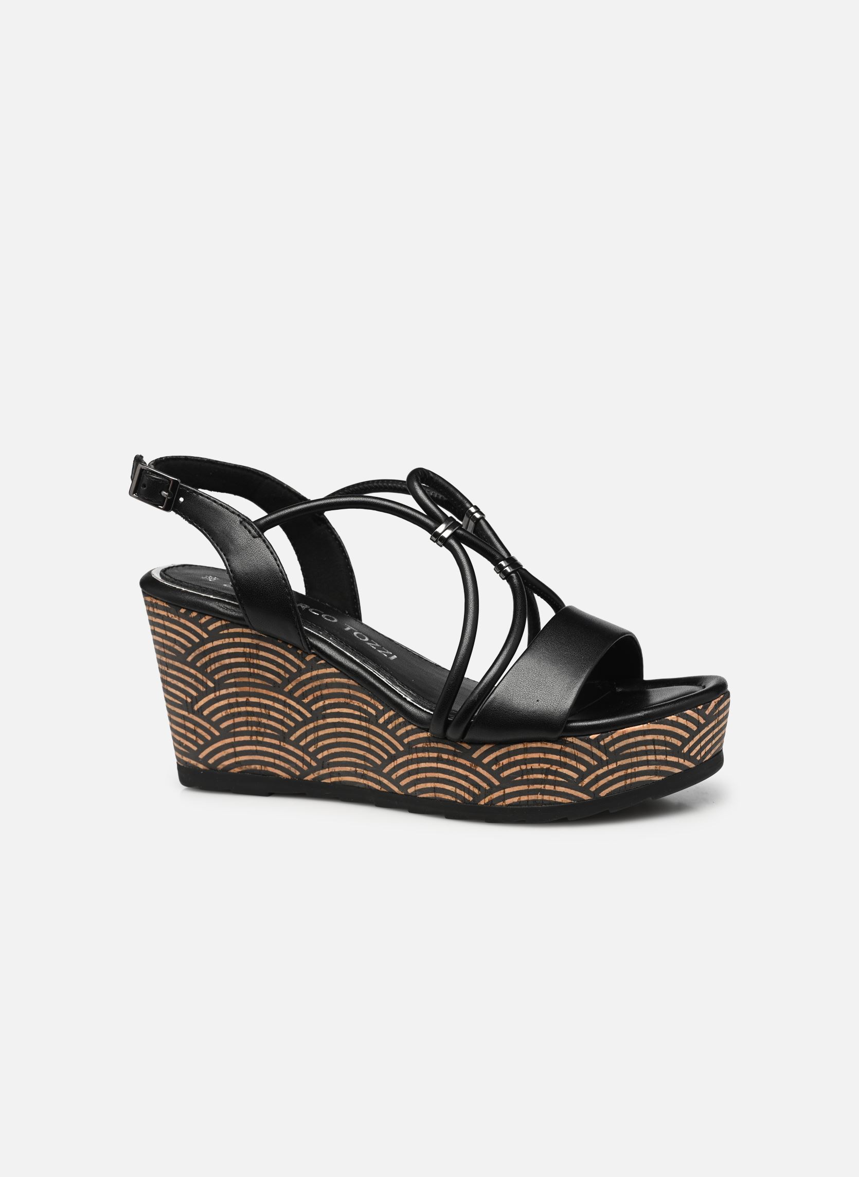 Keil- und Plateausandalen 28349-42 damen schwarz Marco Tozzi Keil- und Plateausandalen 28349-42 damen schwarz BLACK