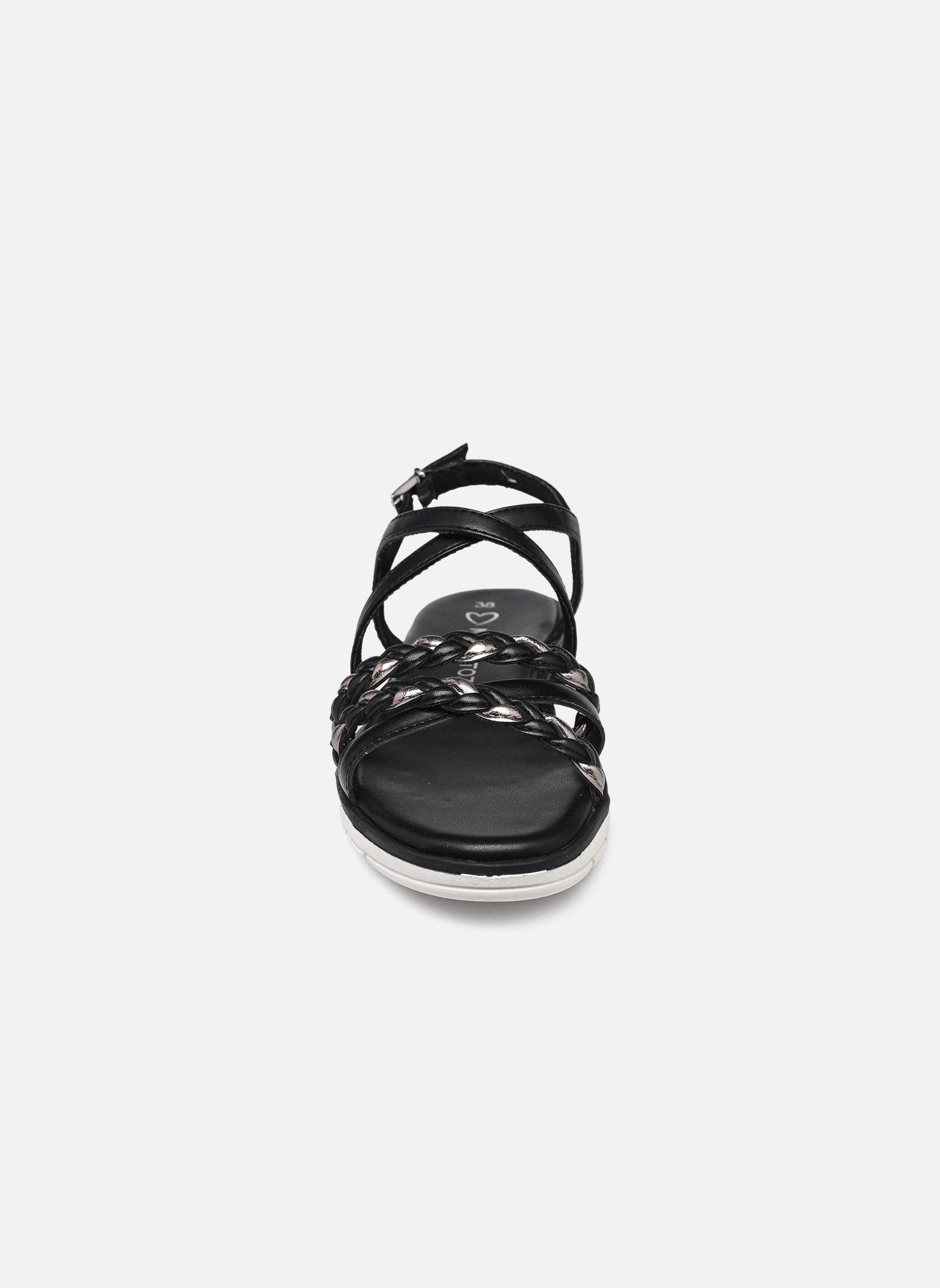 Sandali con zeppa e plateau 28608-42 donna nero Marco Tozzi Sandali con zeppa e plateau 28608-42 donna nero BLACK COMB
