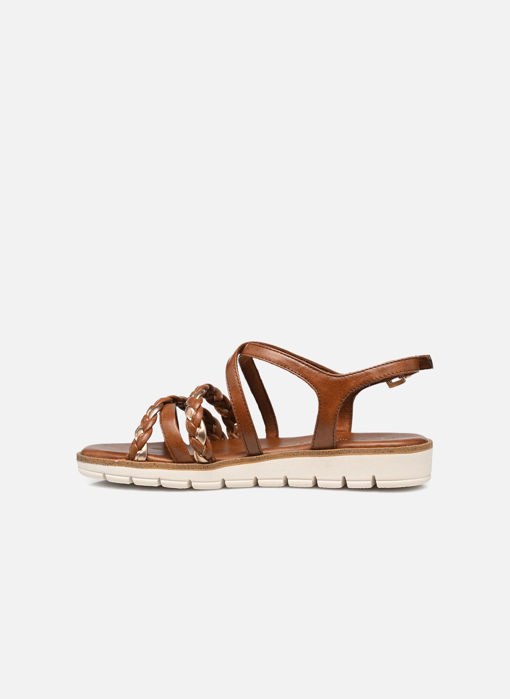 Sandali con zeppa e plateau 28608-42 donna marrone Marco Tozzi Sandali con zeppa e plateau 28608-42 donna marrone COGNAC COMB