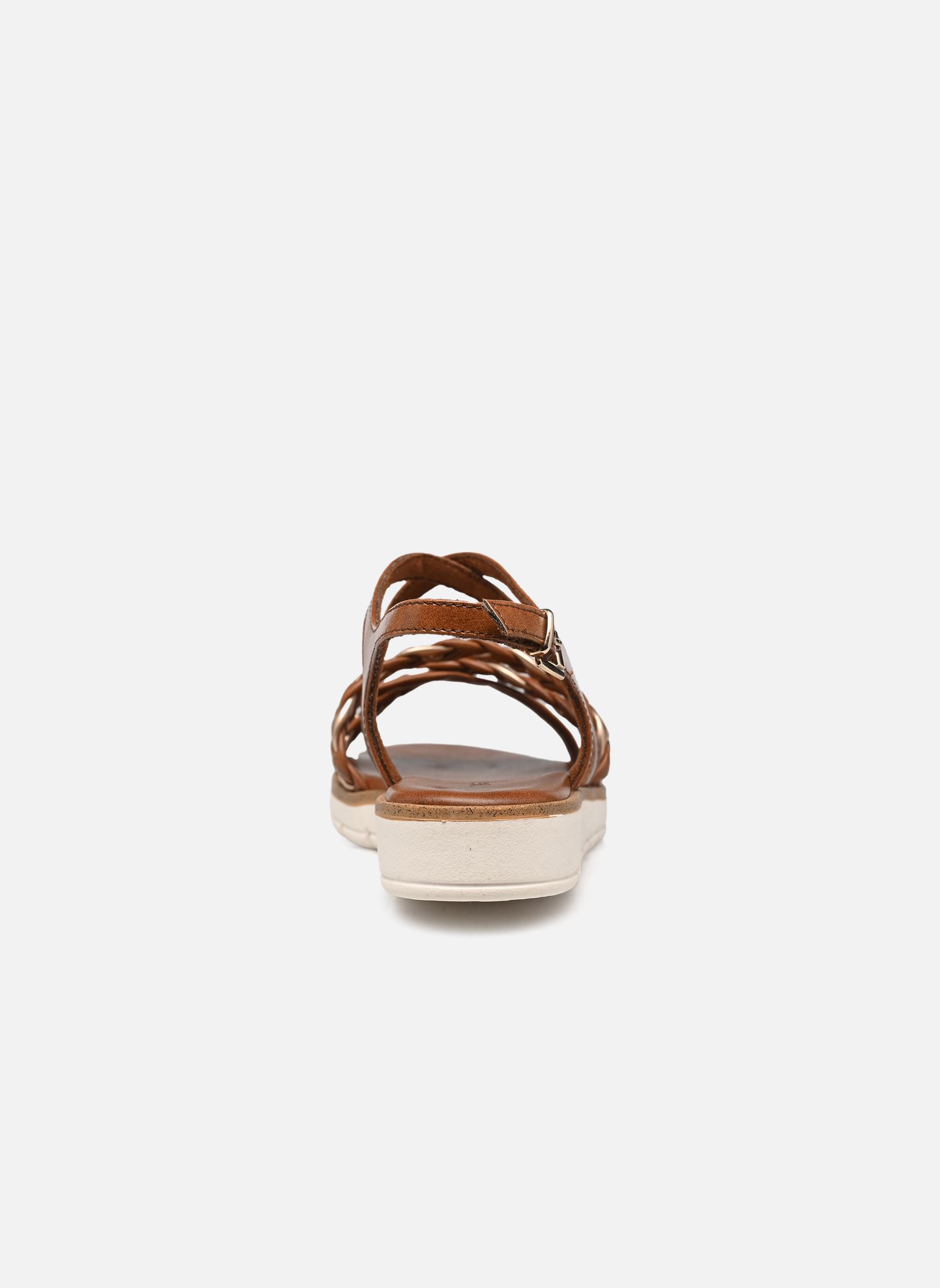 Sandali con zeppa e plateau 28608-42 donna marrone Marco Tozzi Sandali con zeppa e plateau 28608-42 donna marrone COGNAC COMB